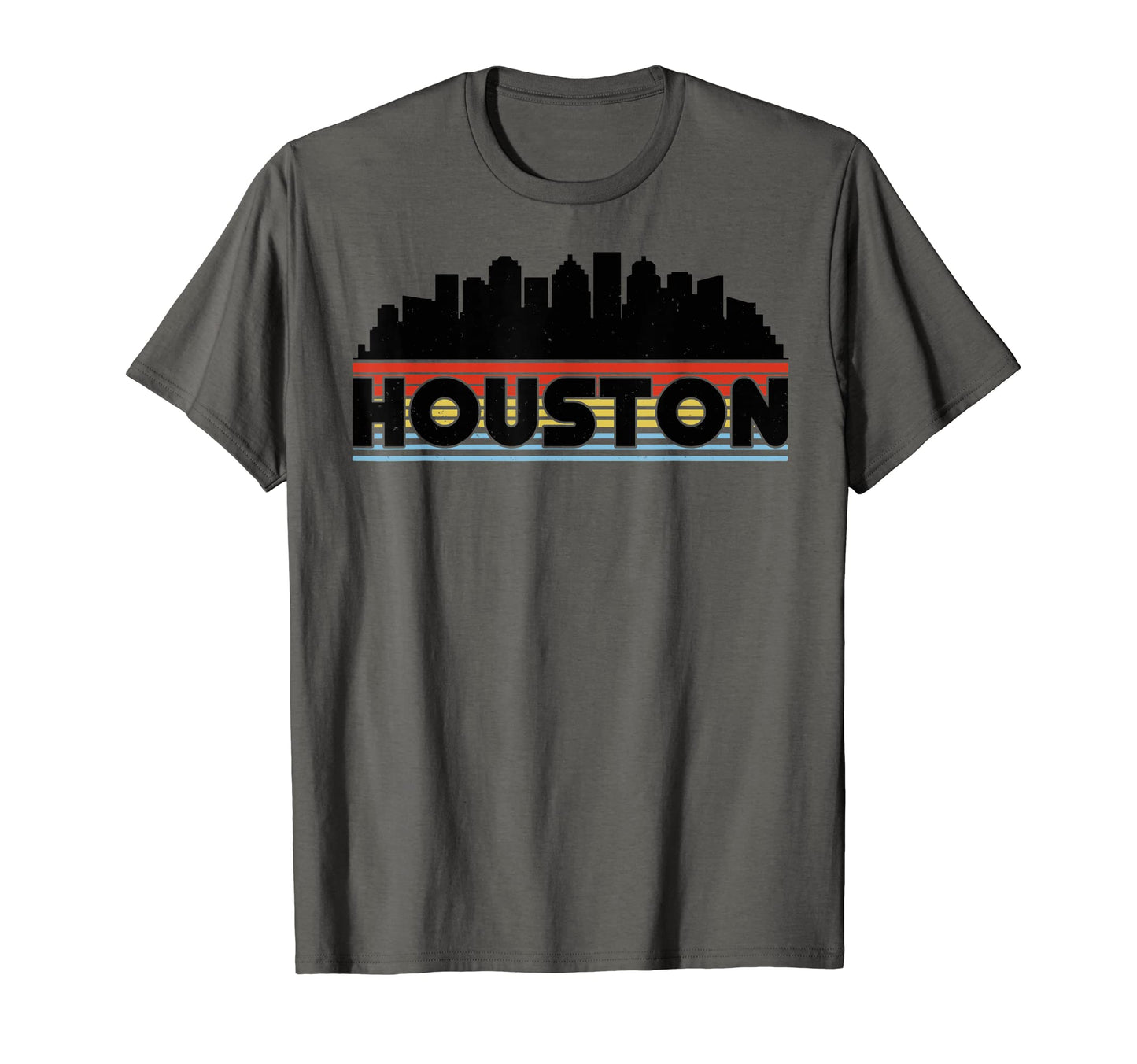 Houston Rainbow Striped City T-Shirt - Streetwear Style Unisex - T-Shirt, Sweatshirt, Hoodie