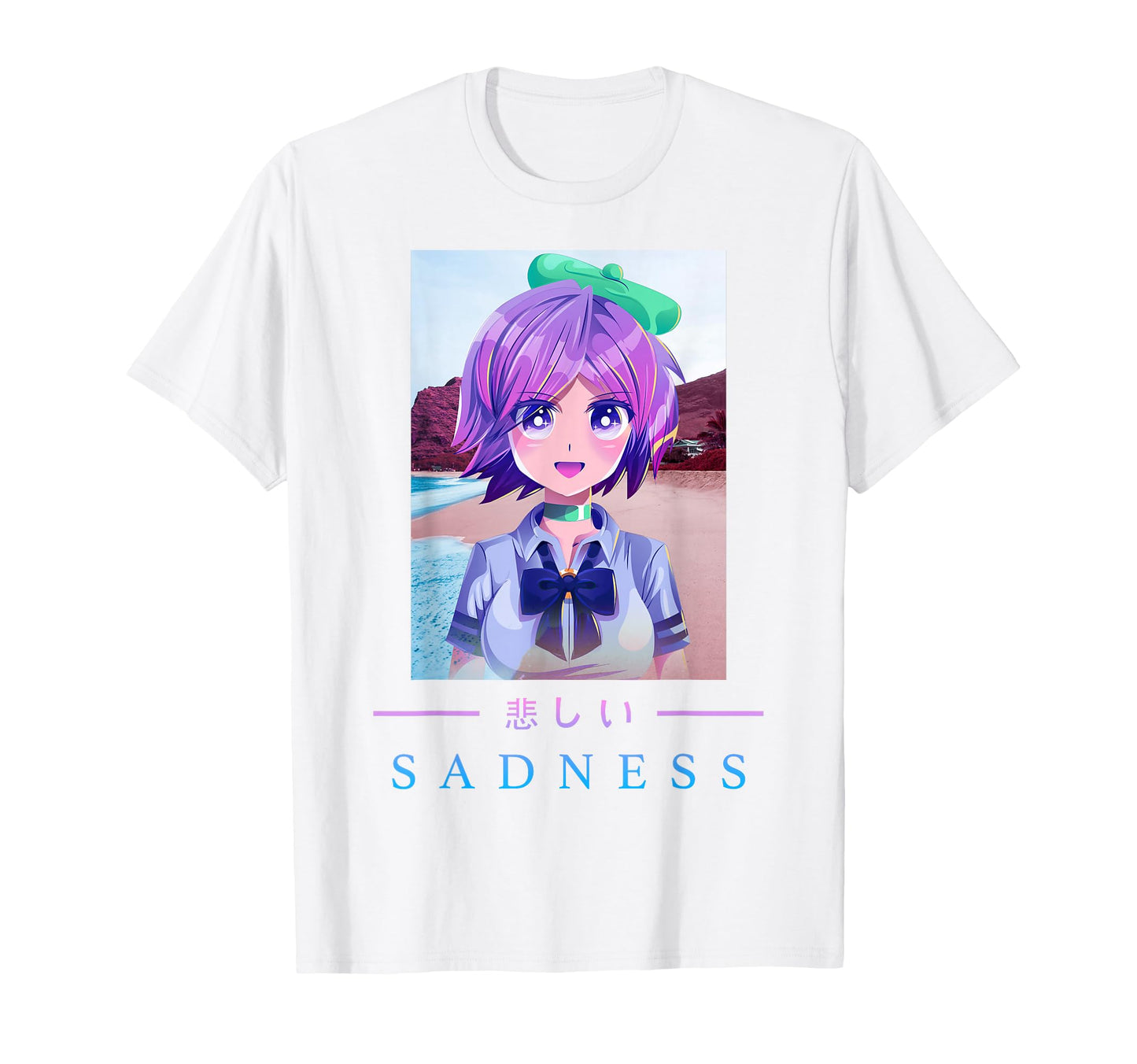 Anime Sadness Japanese Aesthetic T-Shirt - Novelty Apparel Men Women - T-Shirt, Sweatshirt, Hoodie