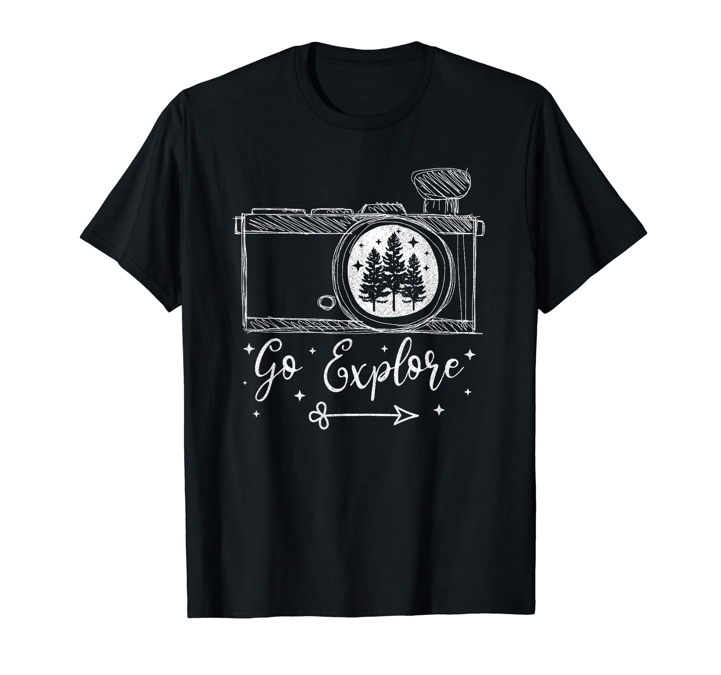 Camera Photography Go Explore Travel T-Shirt - Trendy Graphic Men Women - T-Shirt, Sweatshirt, Hoodie