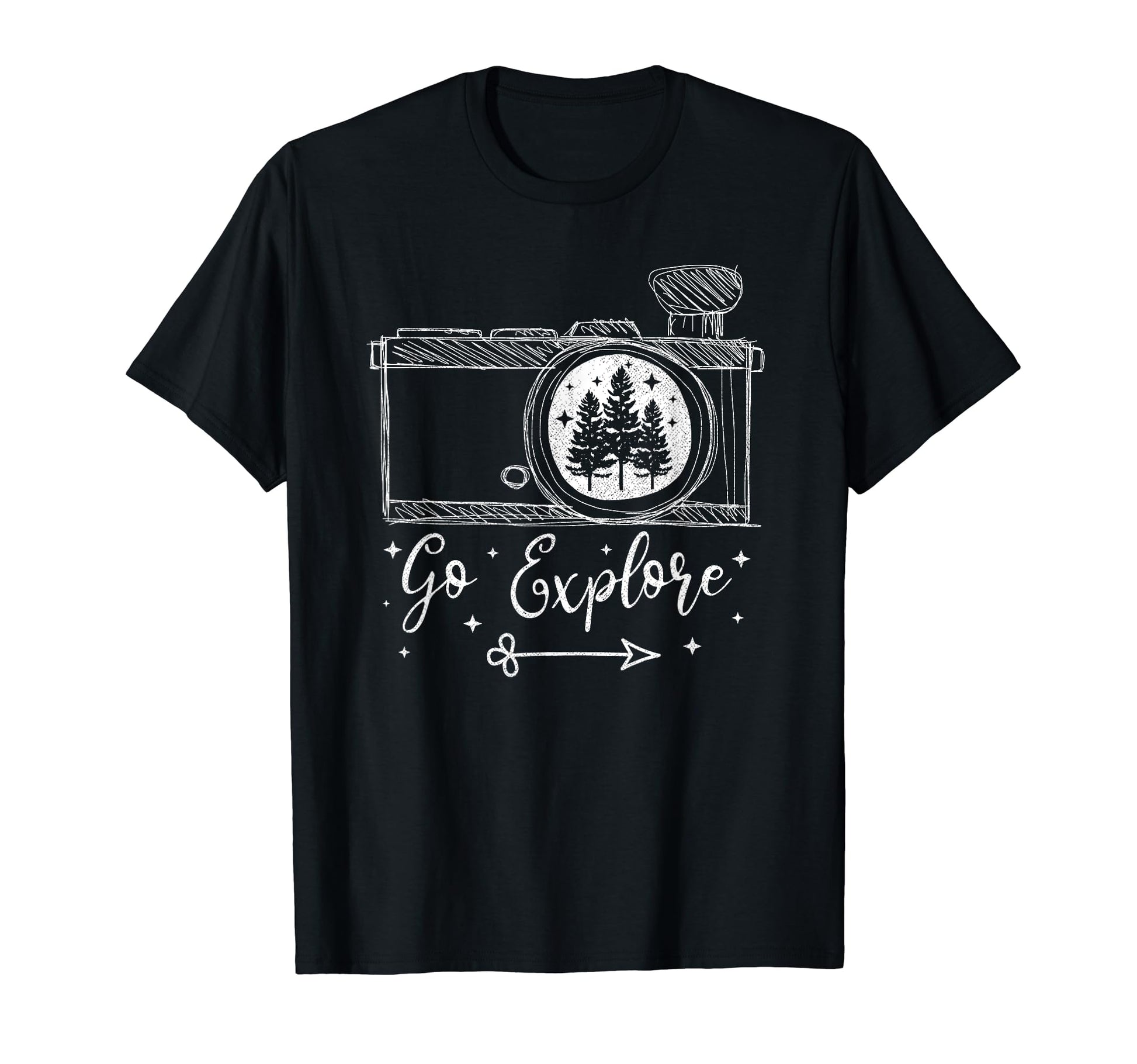 Camera Photography Go Explore Travel T-Shirt - Trendy Graphic Men Women - T-Shirt, Sweatshirt, Hoodie