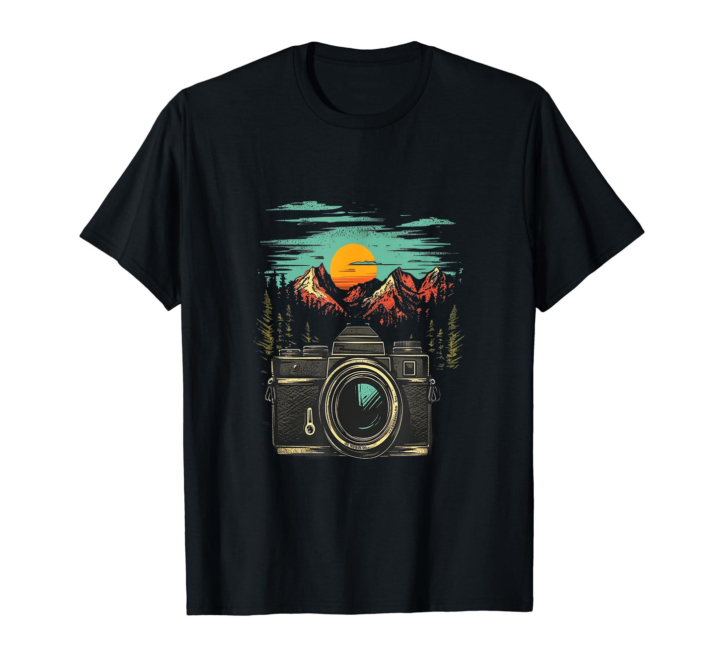 Photography Camera Mountain Nature T-Shirt - Custom Art Print Unisex - T-Shirt, Sweatshirt, Hoodie