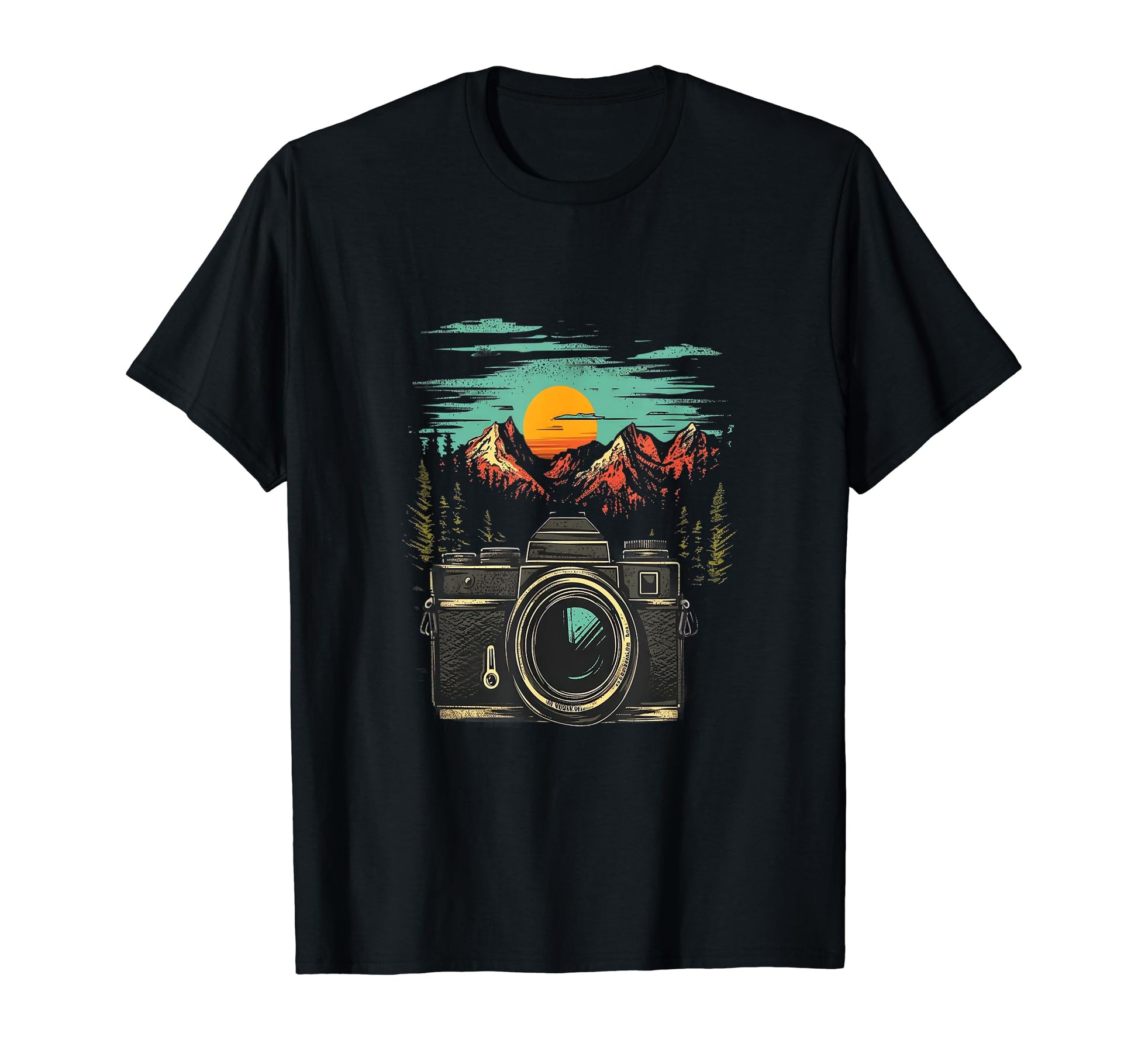Photography Camera Mountain Nature T-Shirt - Custom Art Print Unisex - T-Shirt, Sweatshirt, Hoodie