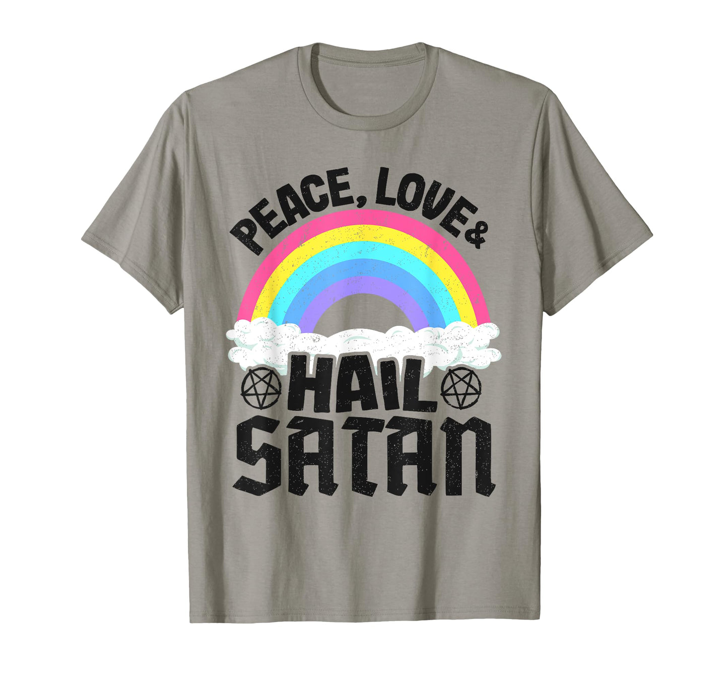 Punk Band Death Metal Rainbow Peace T-Shirt - Minimalist Print for Adults - T-Shirt, Sweatshirt, Hoodie