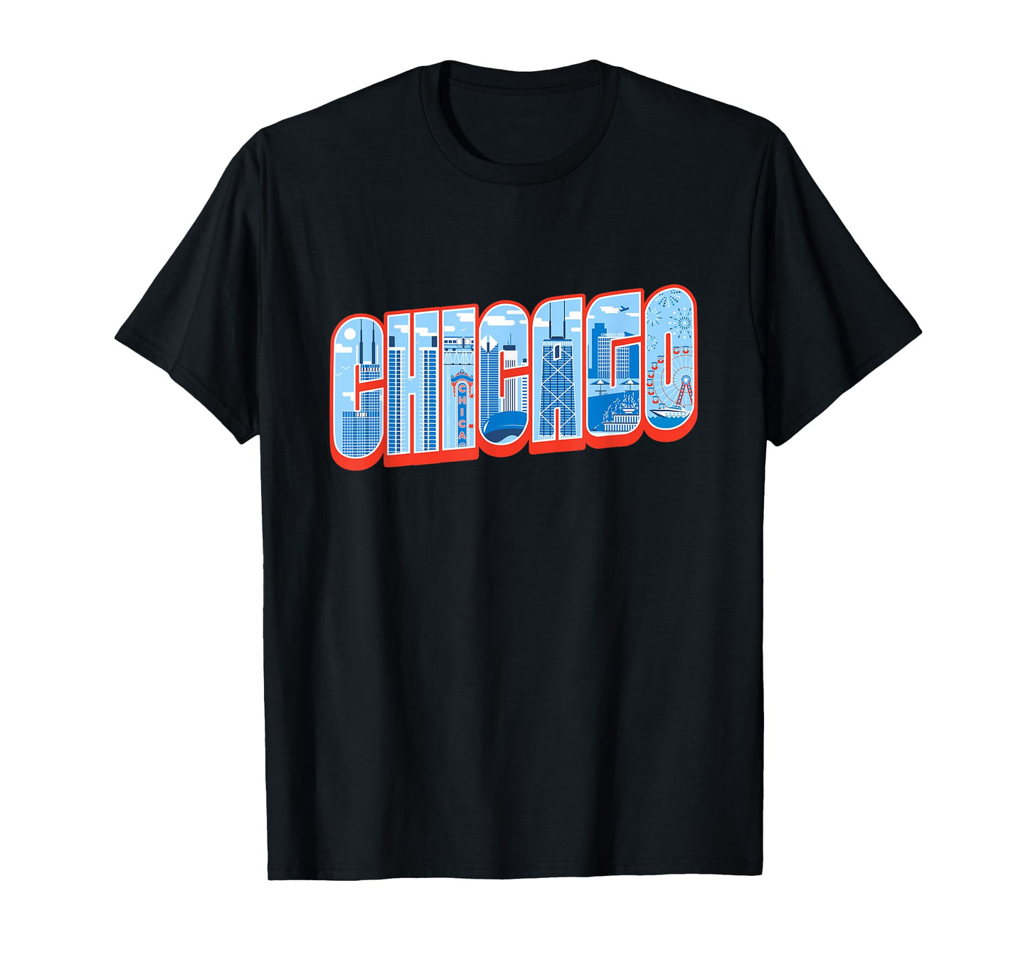 Chicago Skyline Inside Chicago T-Shirt - Casual Everyday Wear for Adults - T-Shirt, Sweatshirt, Hoodie