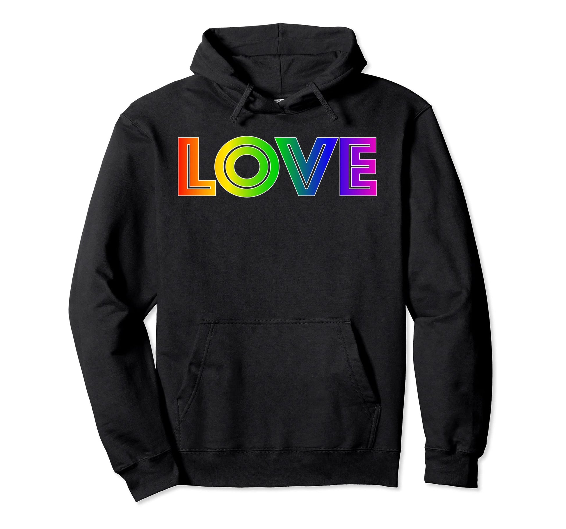Love Rainbow Colors Hoodie - Novelty Apparel for Adults - T-Shirt, Sweatshirt, Hoodie