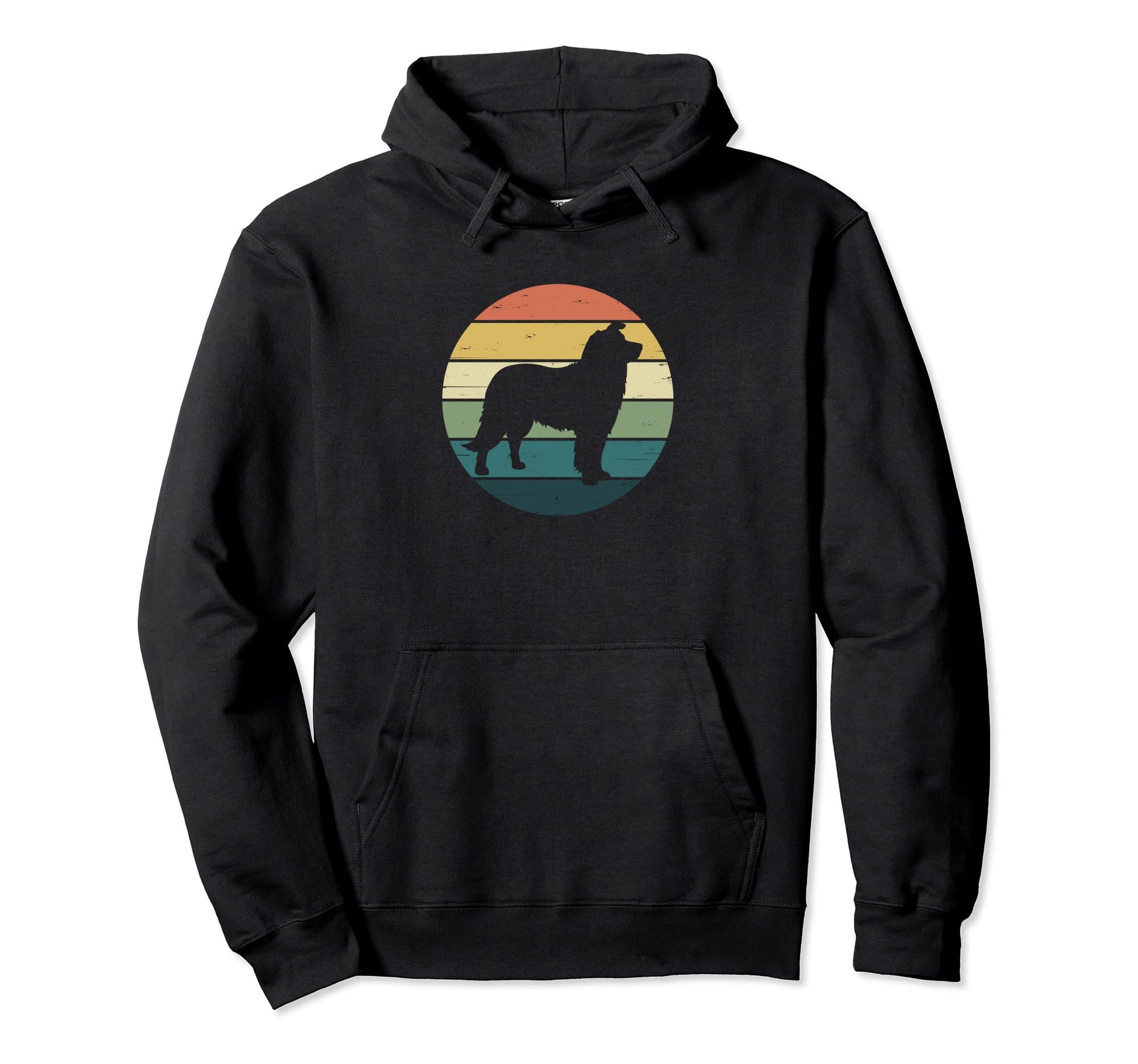 Rainbow Border Collie Dog Hoodie - Trendy Graphic Men Women - T-Shirt, Sweatshirt, Hoodie
