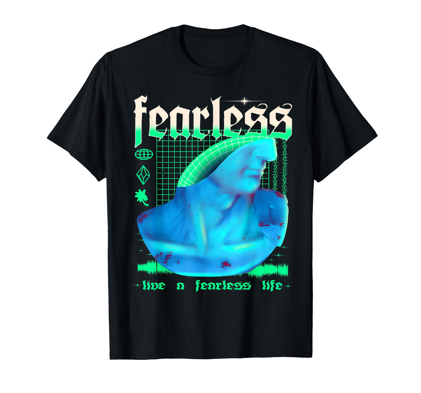 Fearless Vaporwave Synthwave Aesthetic T-Shirt - Unique Graphic for Adults - T-Shirt, Sweatshirt, Hoodie
