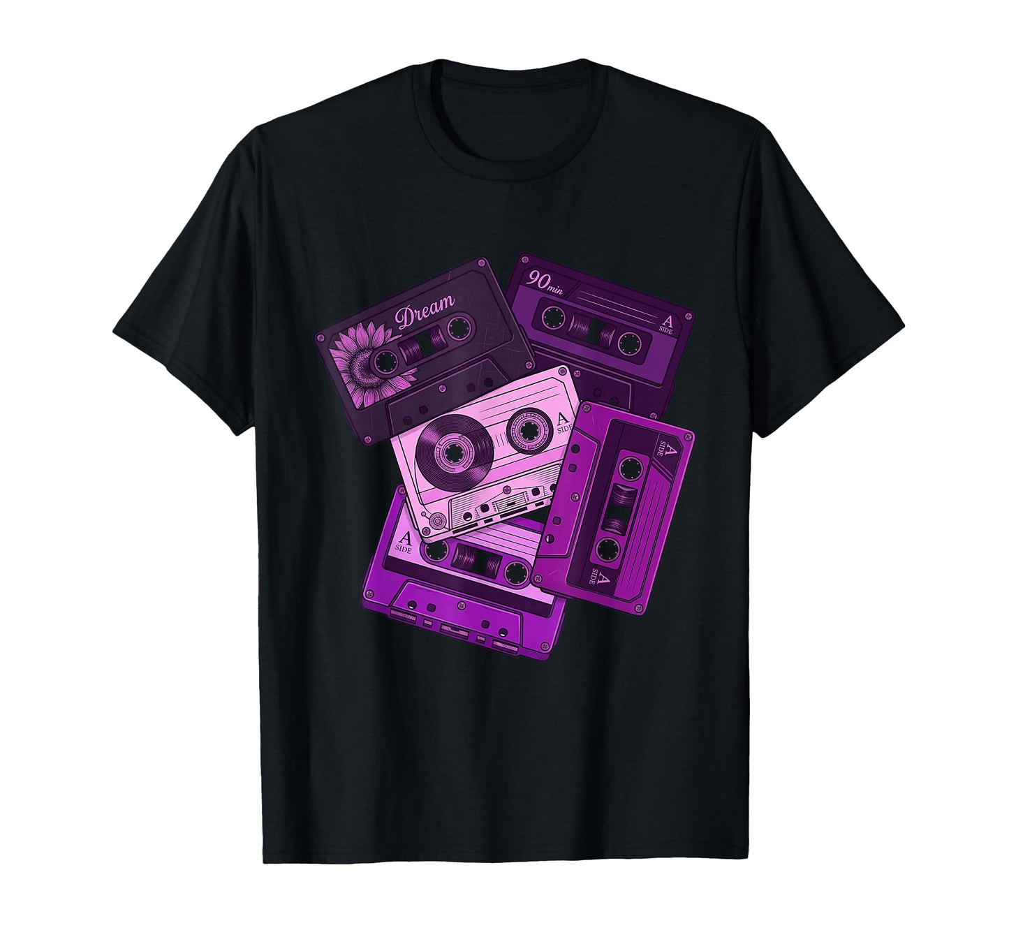 Purple Cassette Tape Music 80S 90S Old T-Shirt - Trendy Graphic for Adults - T-Shirt, Sweatshirt, Hoodie