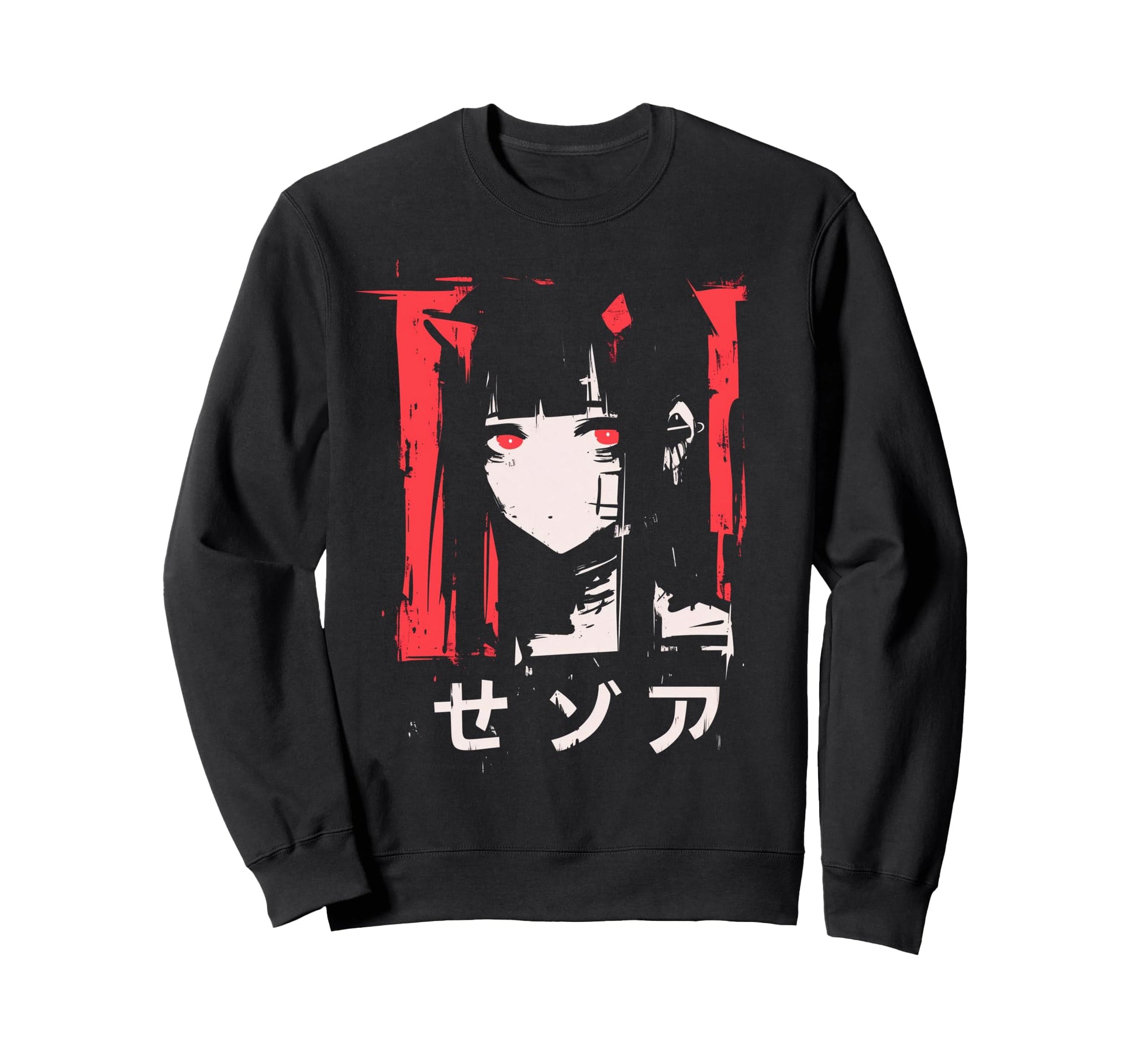 Goth Grunge Demon Anime Waifu Sweatshirt - Custom Art Print Men Women - T-Shirt, Sweatshirt, Hoodie