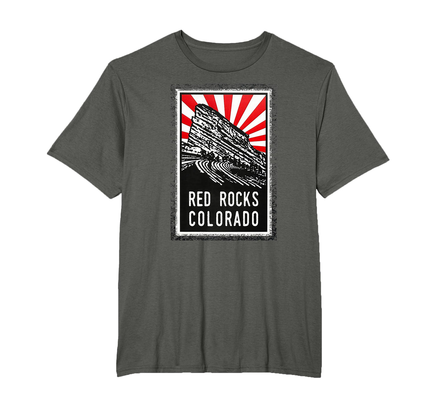 Red Rocks Amphitheater Colorado Art T-Shirt - Streetwear Style for Adults - T-Shirt, Sweatshirt, Hoodie