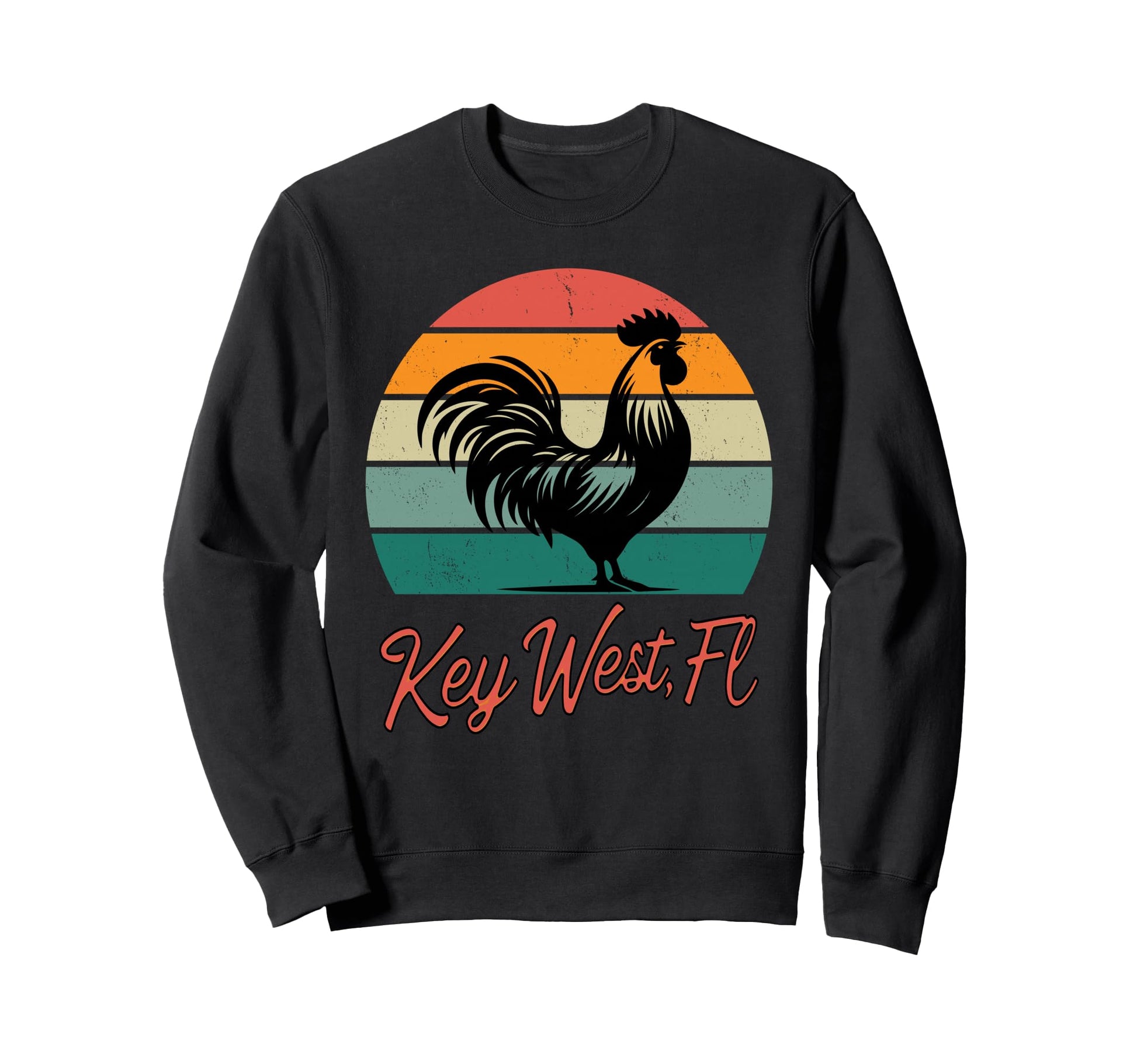 Key West Florida Rooster Chicken Sweatshirt - Custom Art Print Men Women - T-Shirt, Sweatshirt, Hoodie
