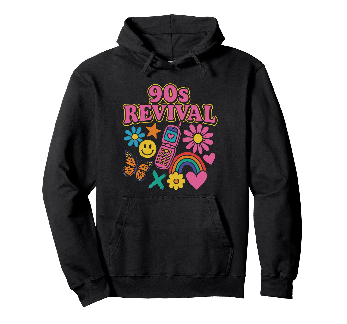 Y2K 90S Revival Nostalgia Rainbow Hoodie - Novelty Apparel Men Women - T-Shirt, Sweatshirt, Hoodie