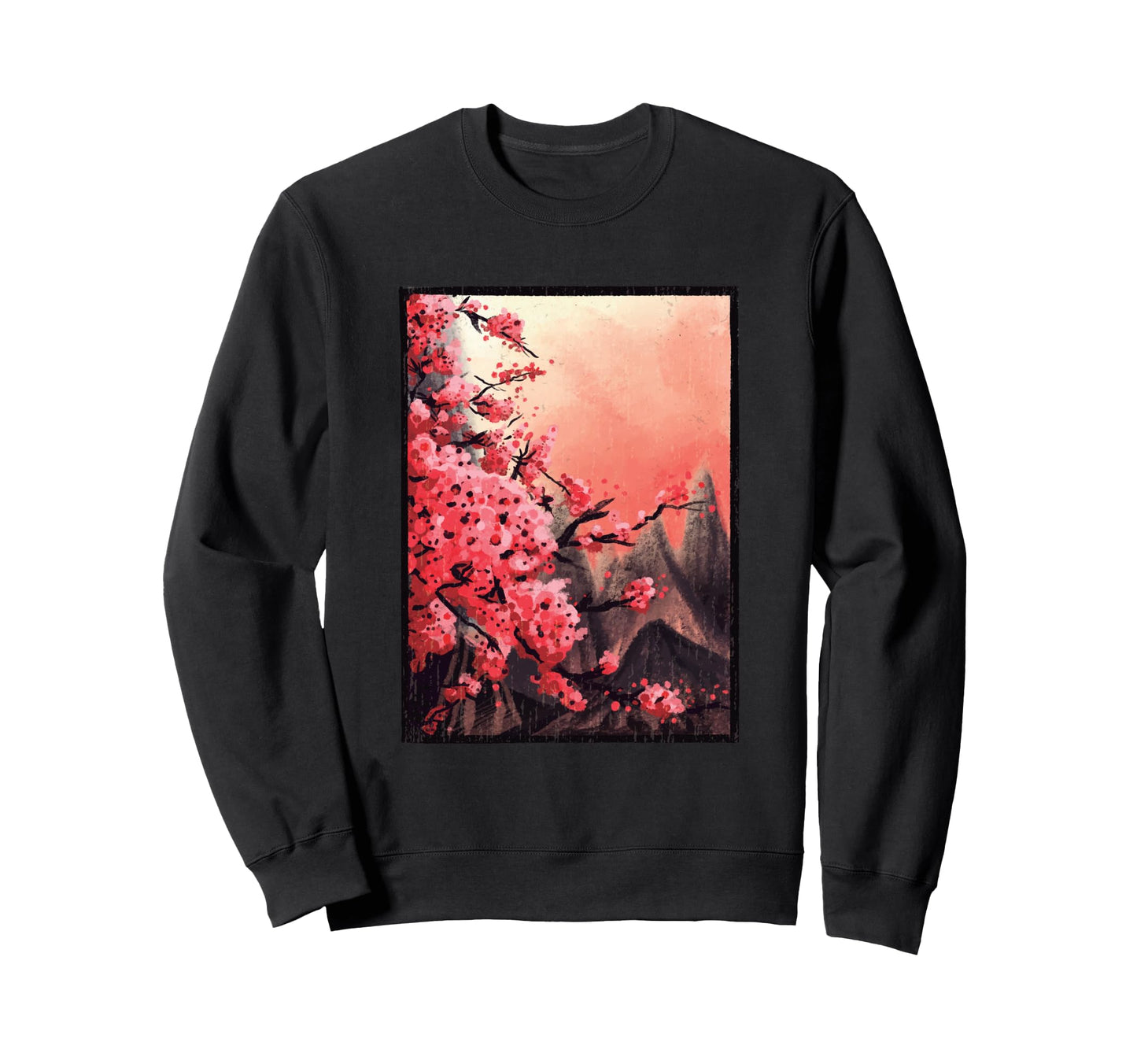 Vaporwave Aesthetic Japanese Cherry Sweatshirt - Fun Novelty Design Unisex - T-Shirt, Sweatshirt, Hoodie