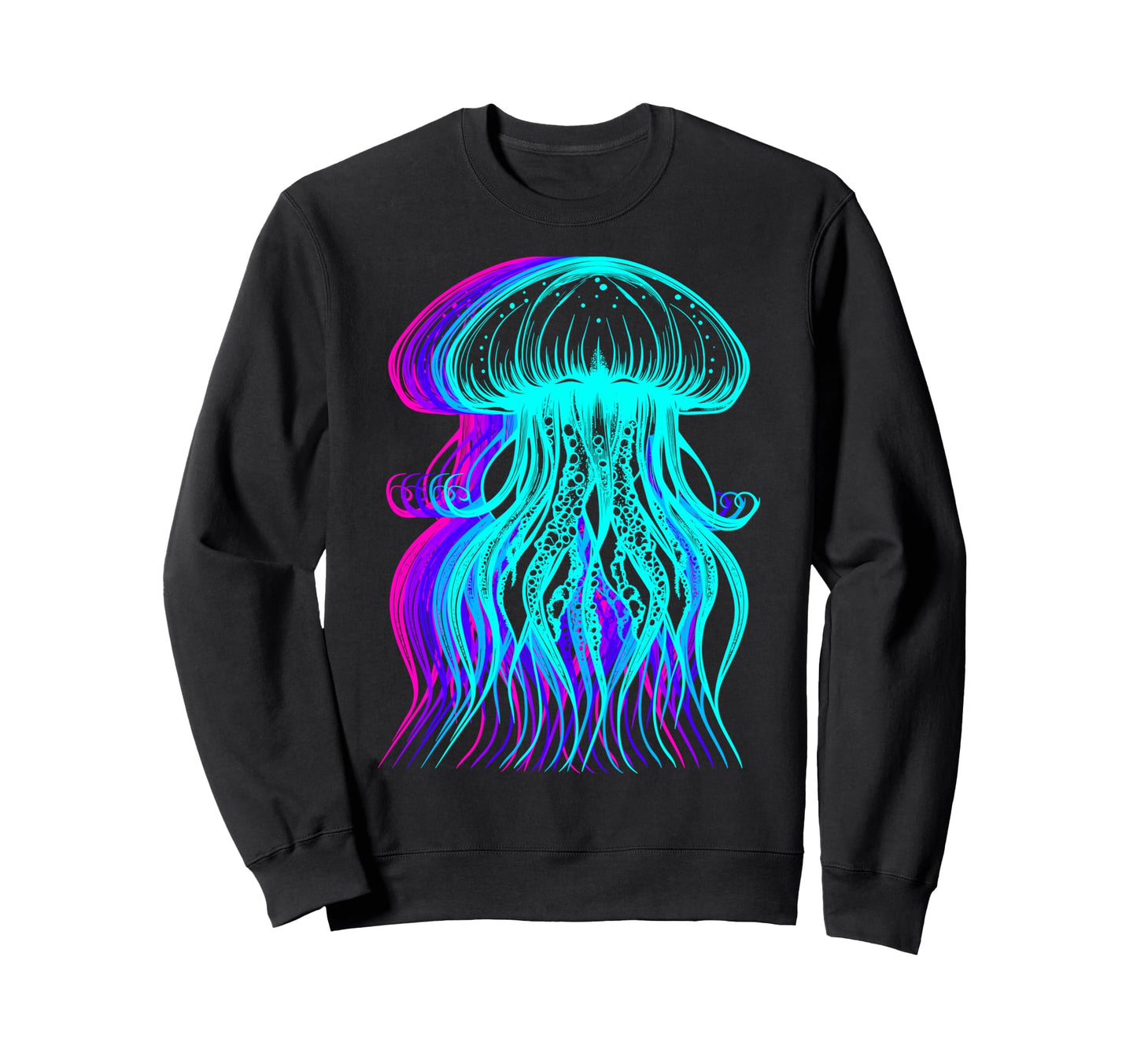 Jellyfish Ocean Vaporwave Sweatshirt - Custom Art Print Unisex - T-Shirt, Sweatshirt, Hoodie