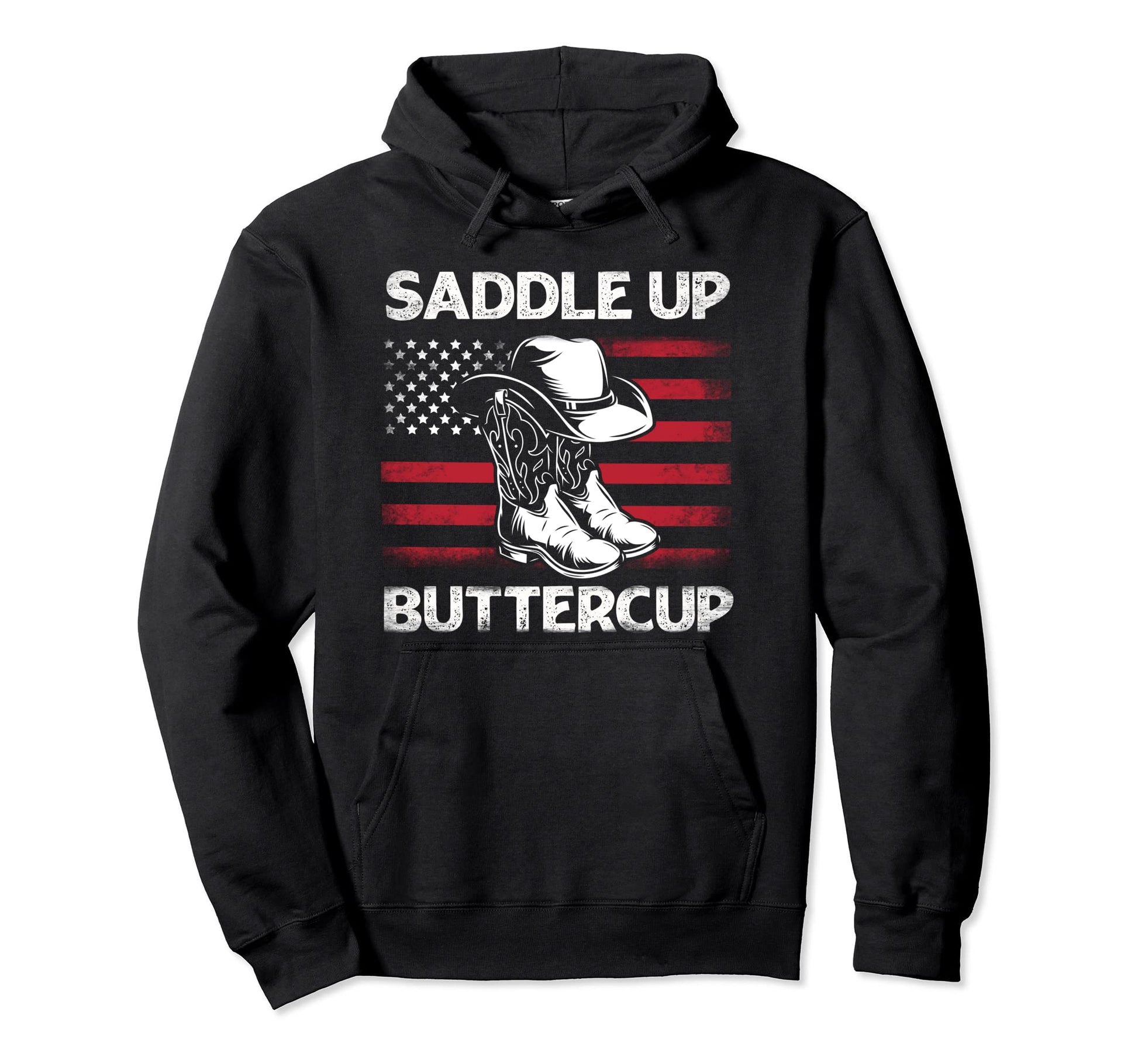Saddle Up Buttercup Western Cowboy Hoodie - Minimalist Print Men Women - T-Shirt, Sweatshirt, Hoodie
