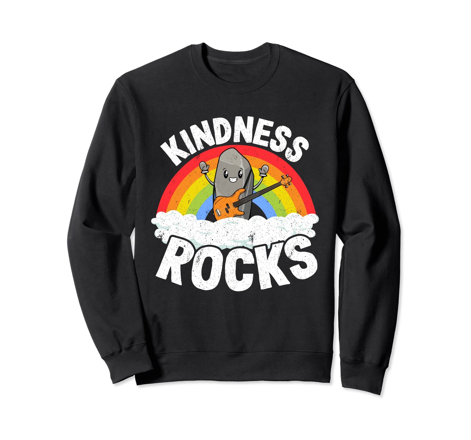 Anti Bullying Rainbow Music Sweatshirt - Minimalist Print for Adults - T-Shirt, Sweatshirt, Hoodie