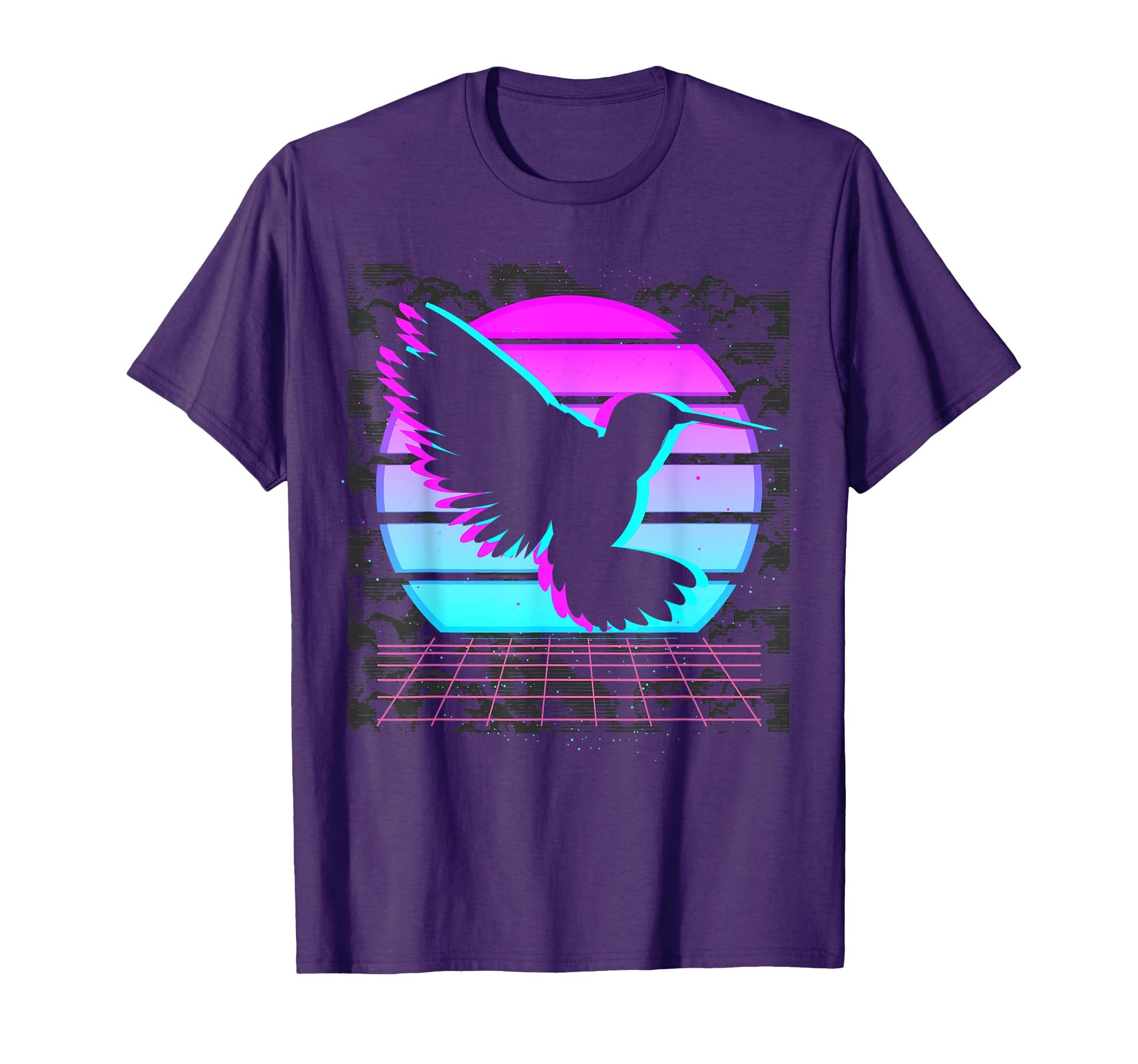 Animal Hummingbird 80S Art Synthwave T-Shirt - Aesthetic Graphic Unisex - T-Shirt, Sweatshirt, Hoodie