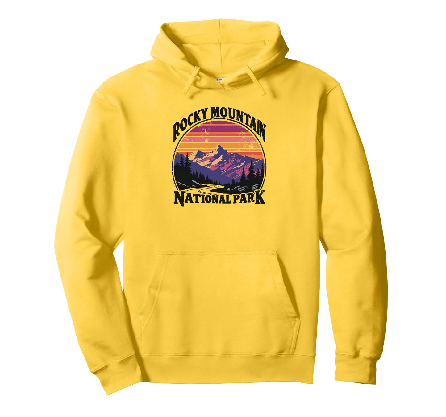Rocky Mountain National Park Sunset Hoodie - Unique Graphic for Adults - T-Shirt, Sweatshirt, Hoodie