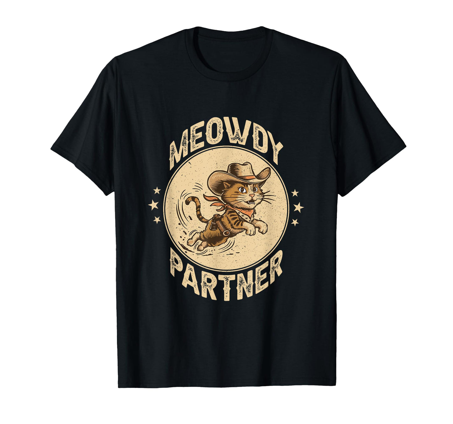 Meowdy Partner Cowboy Cat T-Shirt - Aesthetic Graphic for Adults - T-Shirt, Sweatshirt, Hoodie