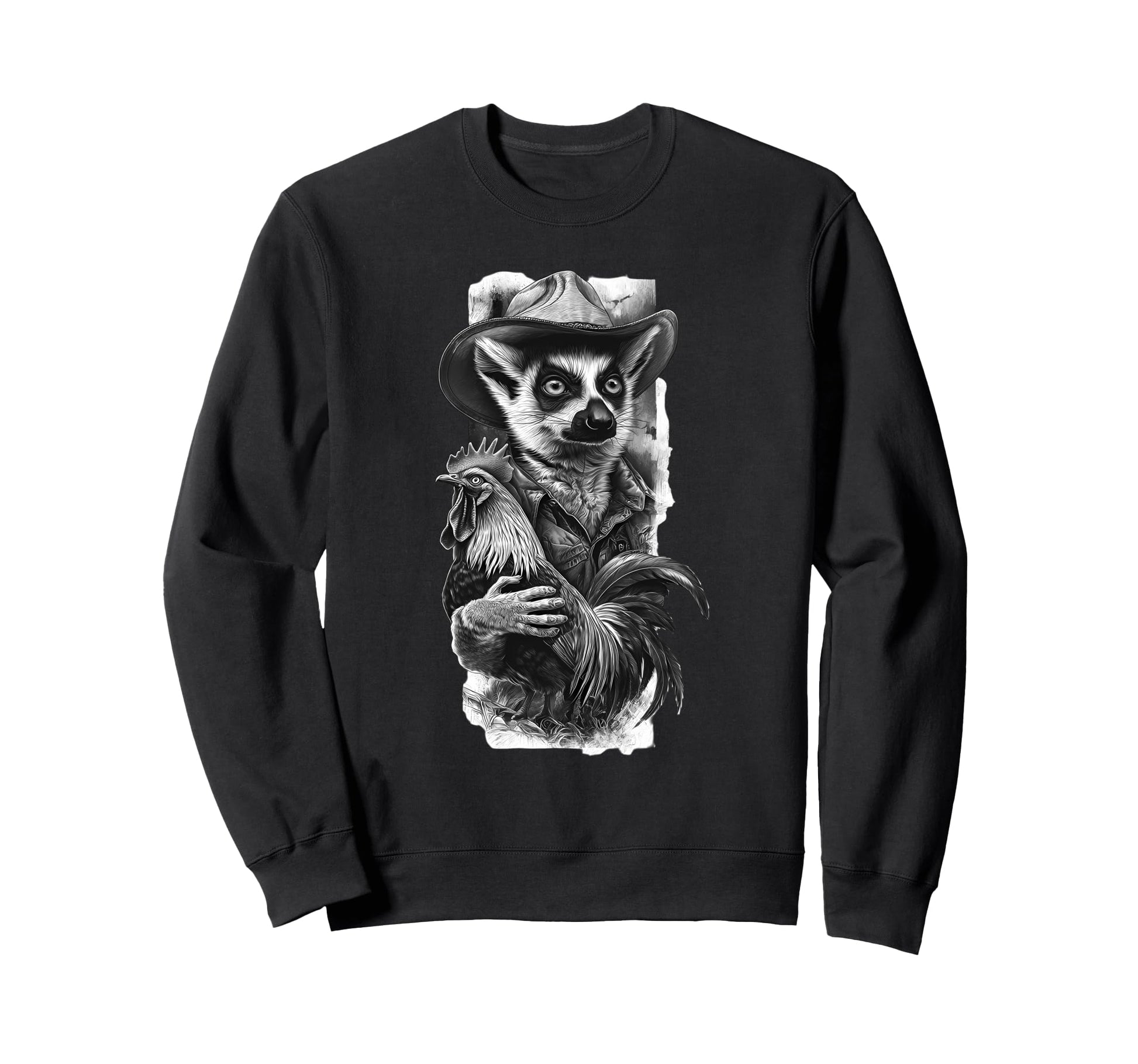 Country Cowboy Lemur Rodeo Sweatshirt - Aesthetic Graphic Men Women - T-Shirt, Sweatshirt, Hoodie