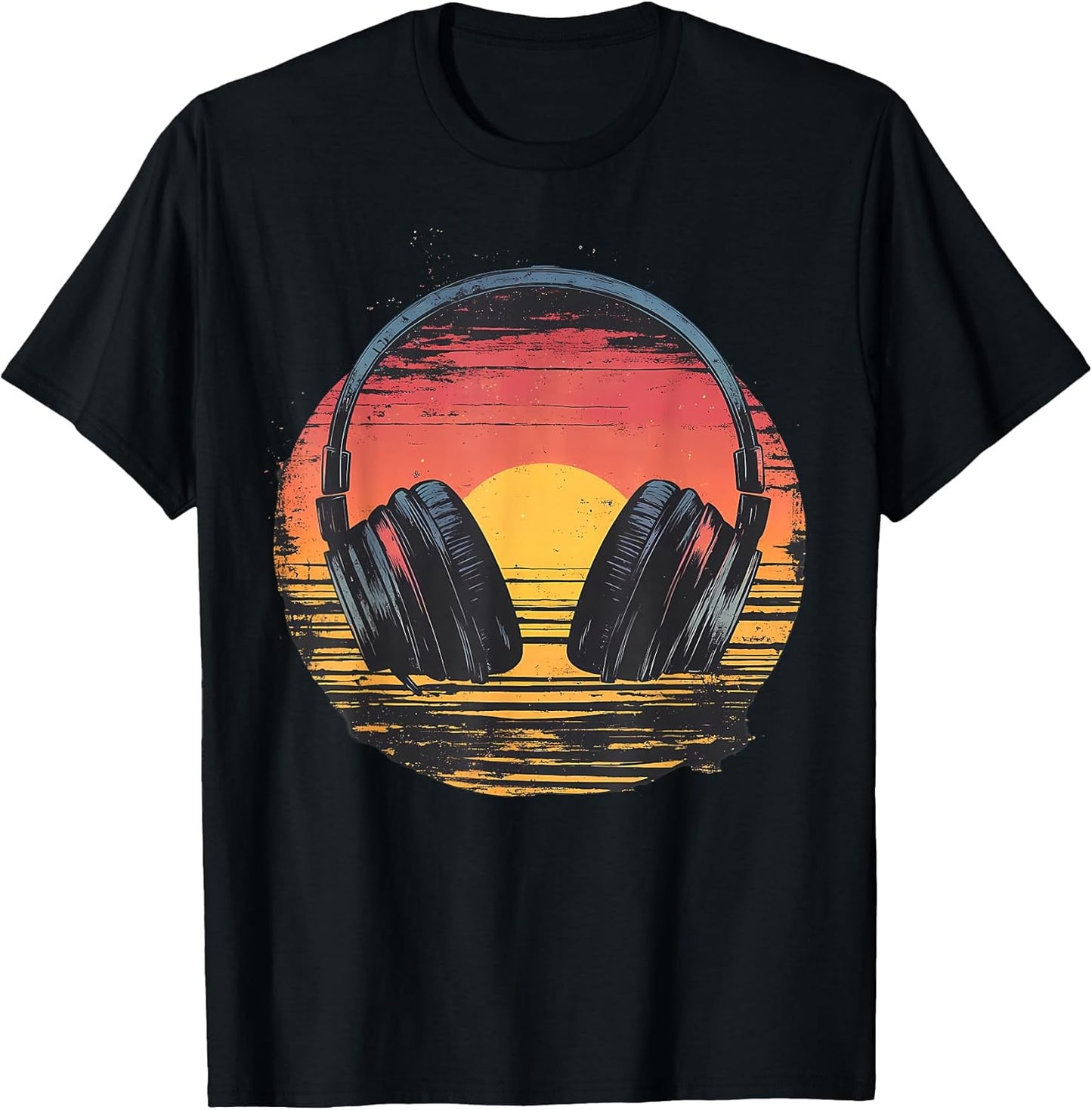 Sunset Turntable DJ Music - Adult & Kids T-Shirts, Sweatshirts & Hoodies apparel design preview 1