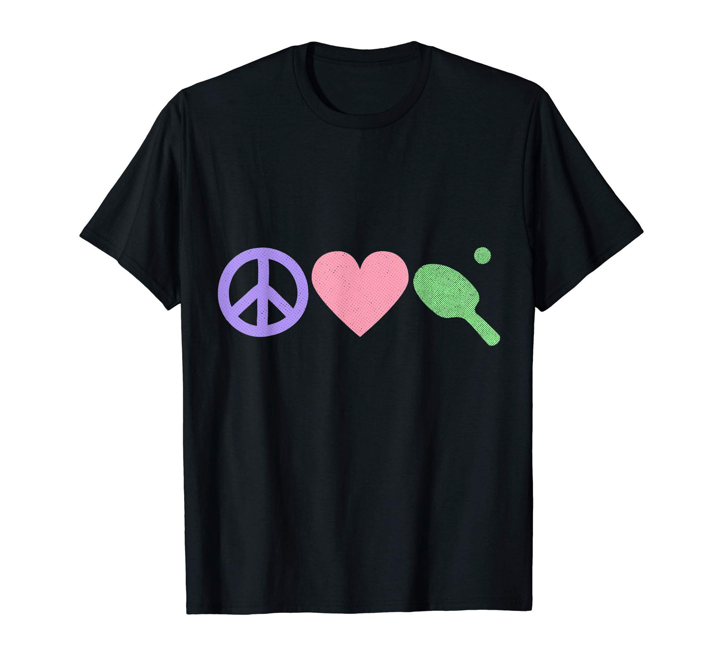 Table Tennis Peace Love Ping Pong T-Shirt - Graphic Print Unisex - T-Shirt, Sweatshirt, Hoodie