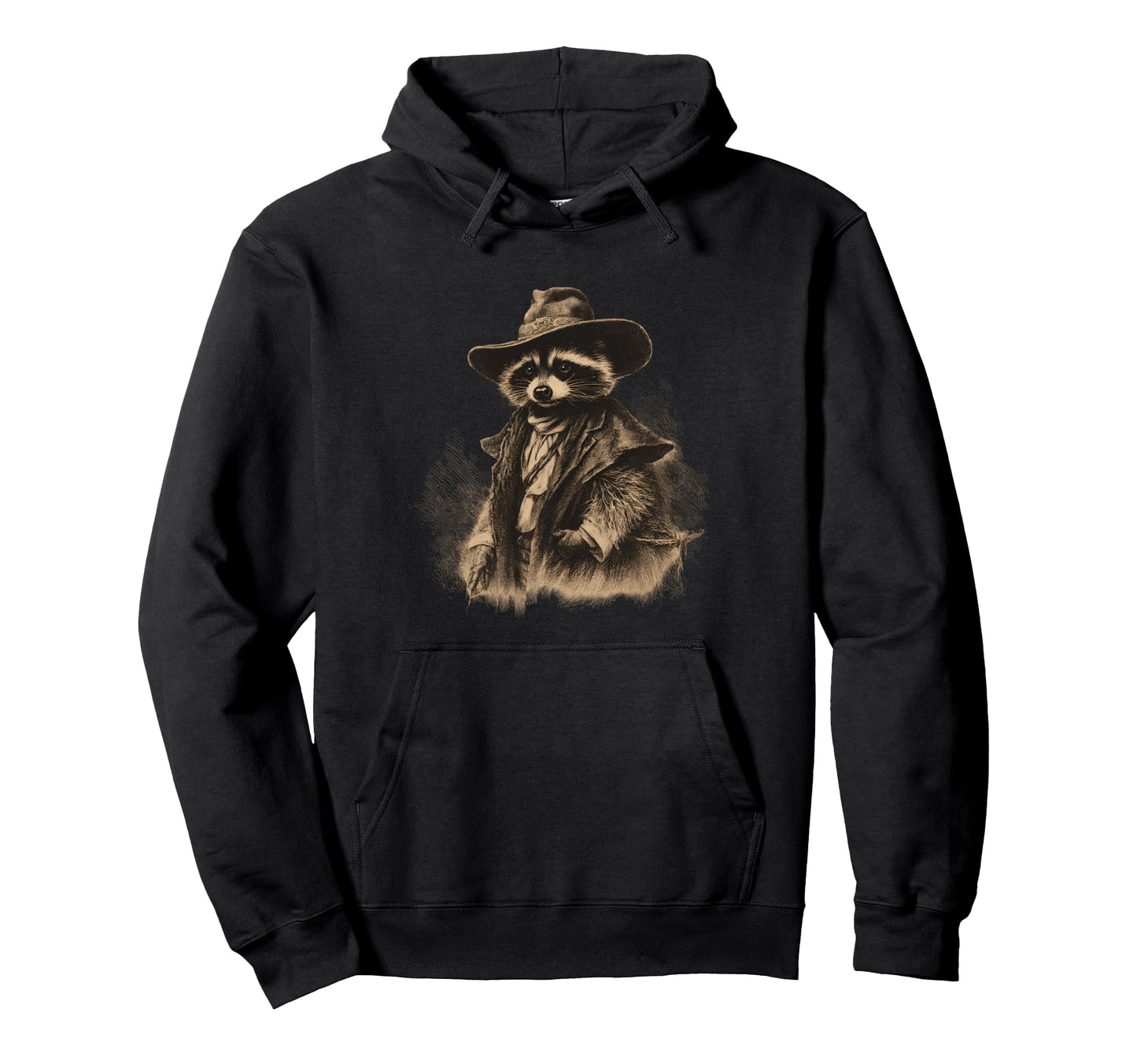 Raccoon Cowboy Rodeo Cowgirl Western Country Hoodie - Graphic Print Unisex - T-Shirt, Sweatshirt, Hoodie