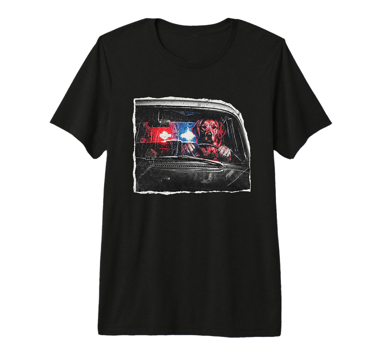 Humorous Golden Retriever Driving T-Shirt - Custom Art Print for Adults - T-Shirt, Sweatshirt, Hoodie