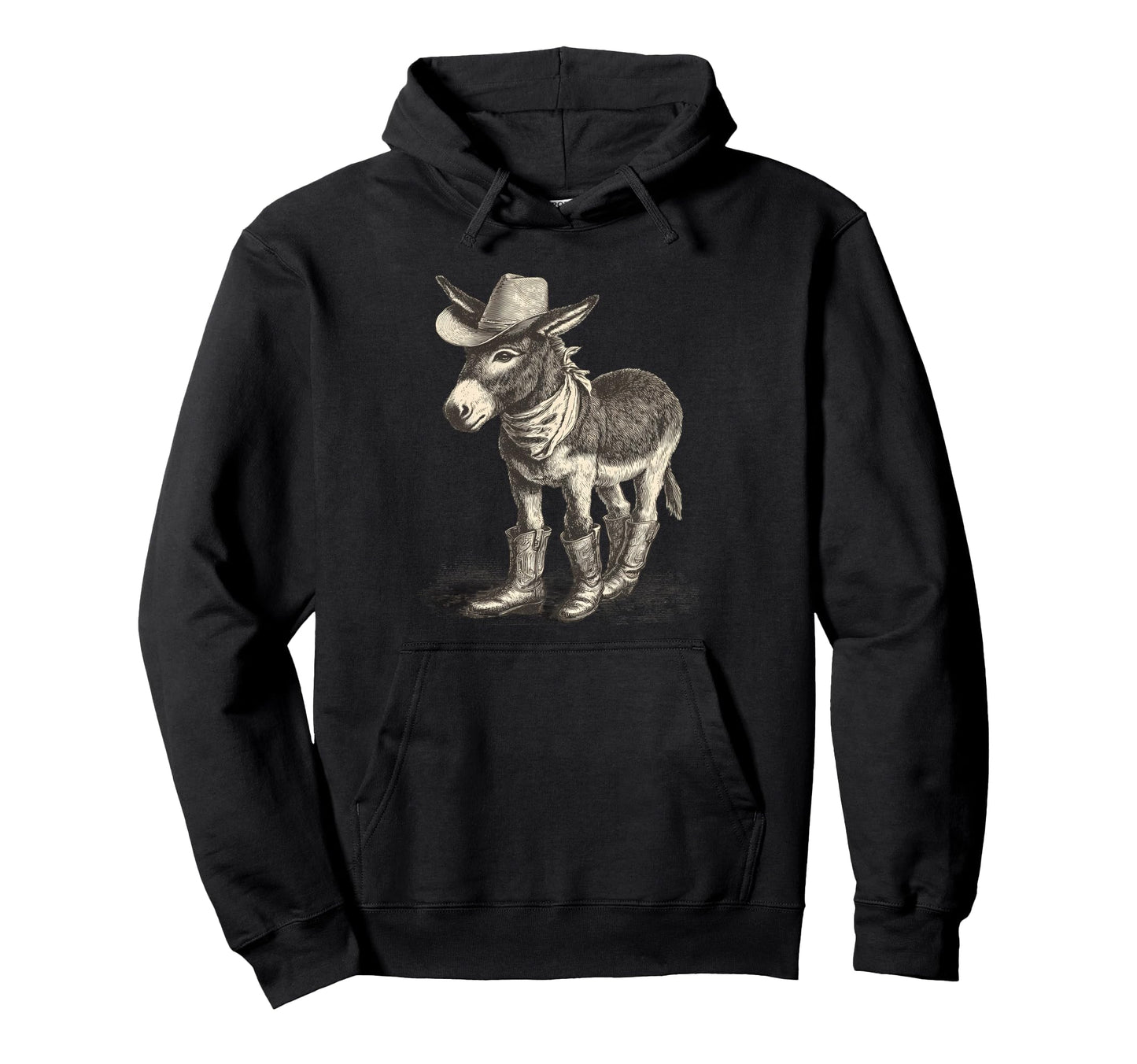 Donkey Cowboy Rodeo Cowgirl Hoodie - Casual Everyday Wear Men Women - T-Shirt, Sweatshirt, Hoodie