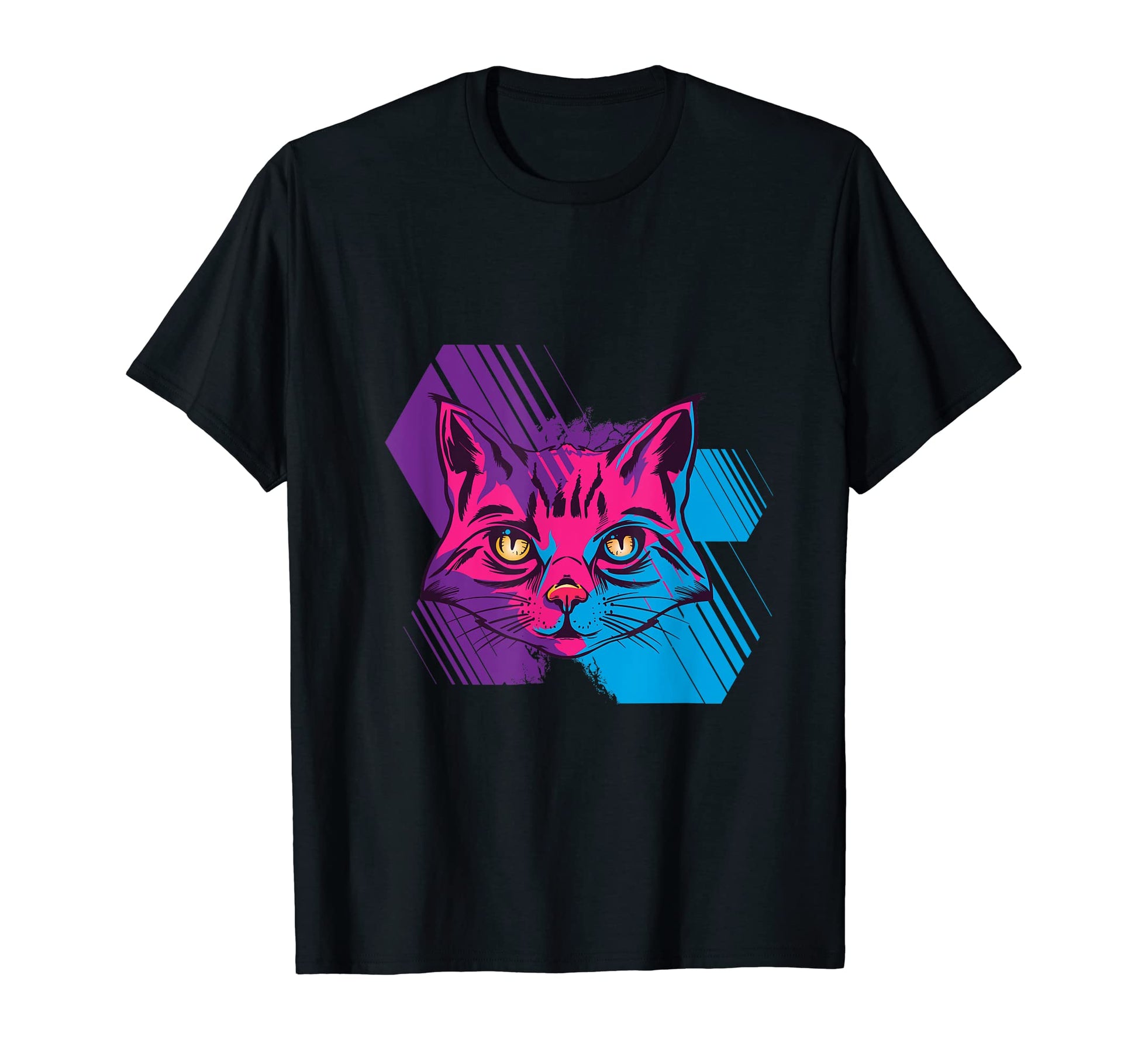 Trippy Cat Vaporwave Aesthetic Lovers T-Shirt - Streetwear Style Men Women - T-Shirt, Sweatshirt, Hoodie