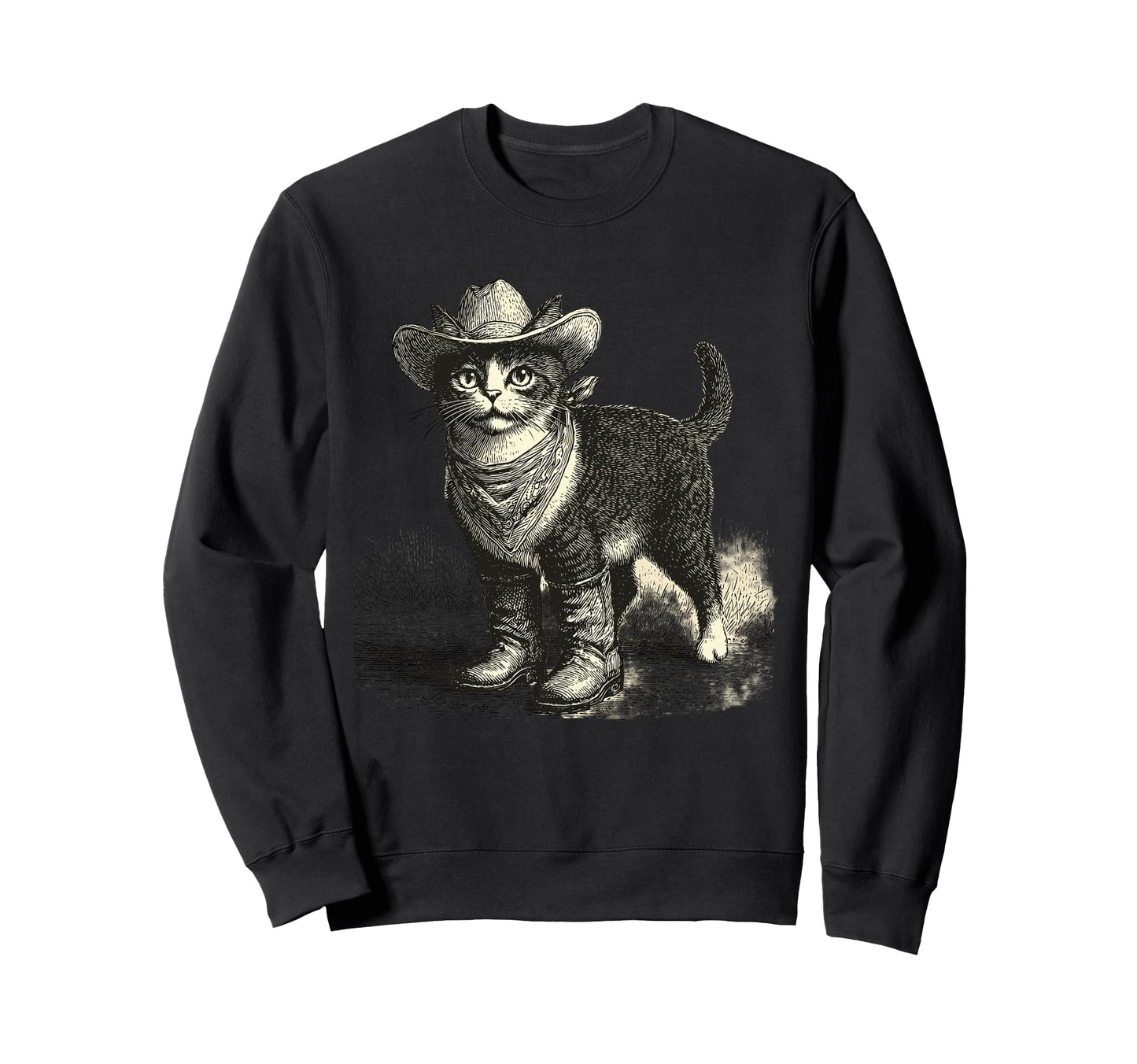 Western Country Cowgirl Funny Cowboy Sweatshirt - Minimalist Print Unisex - T-Shirt, Sweatshirt, Hoodie