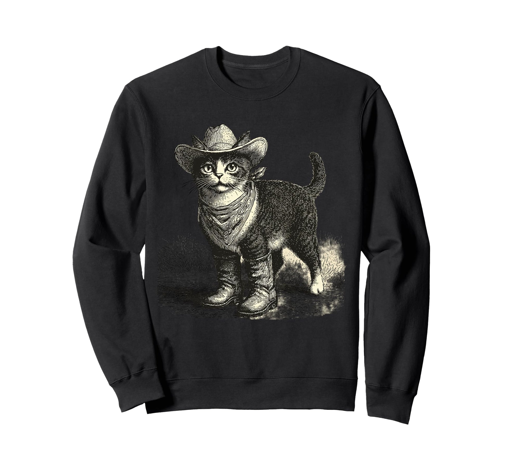 Western Country Cowgirl Funny Cowboy Sweatshirt - Minimalist Print Unisex - T-Shirt, Sweatshirt, Hoodie
