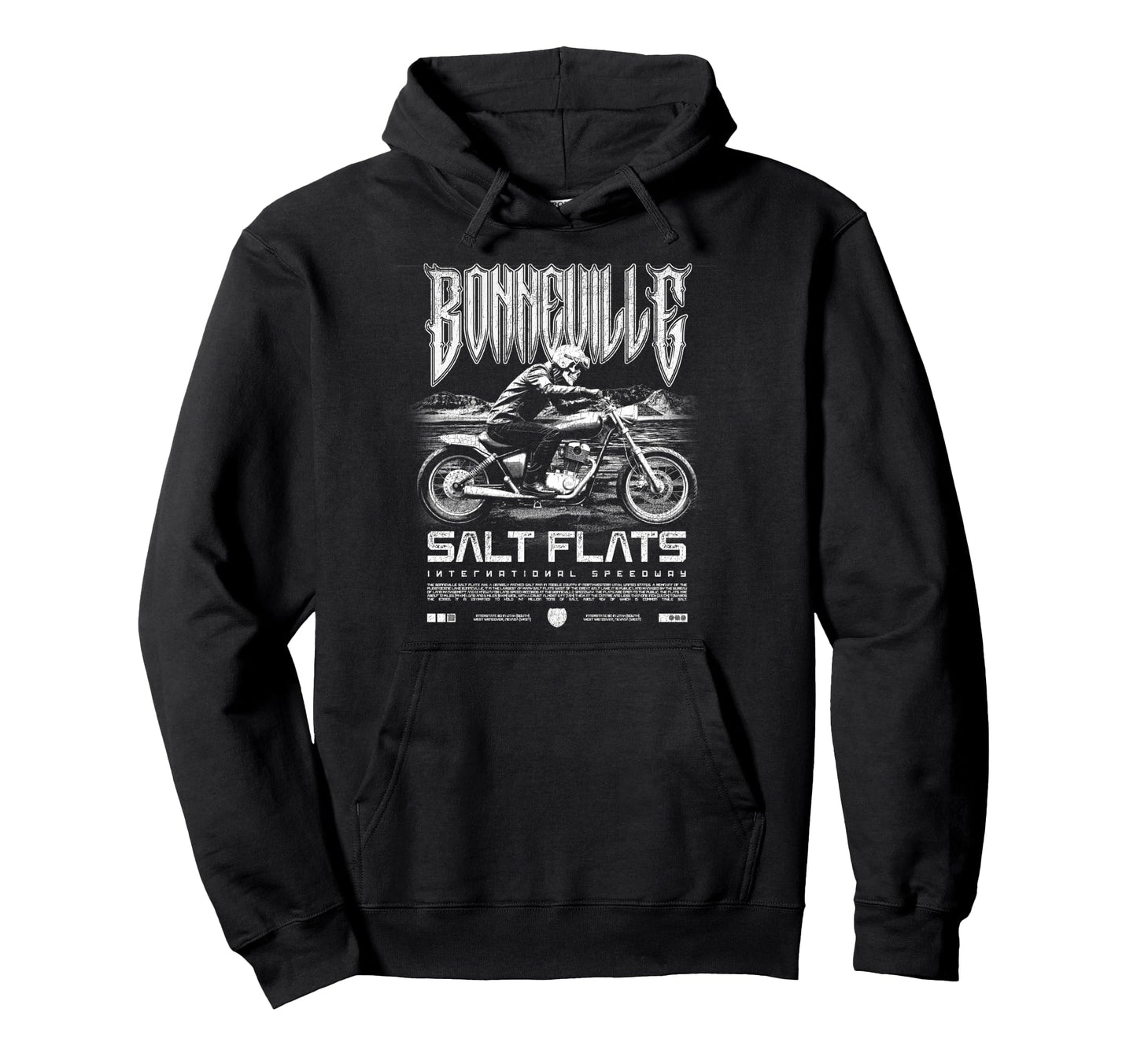 Bonneville Salt Flats Motorcycle Hoodie - Streetwear Style for Adults - T-Shirt, Sweatshirt, Hoodie