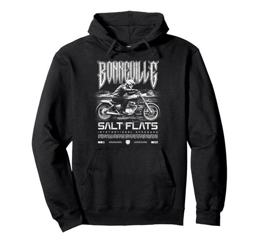 Bonneville Salt Flats Motorcycle Hoodie - Streetwear Style for Adults - T-Shirt, Sweatshirt, Hoodie