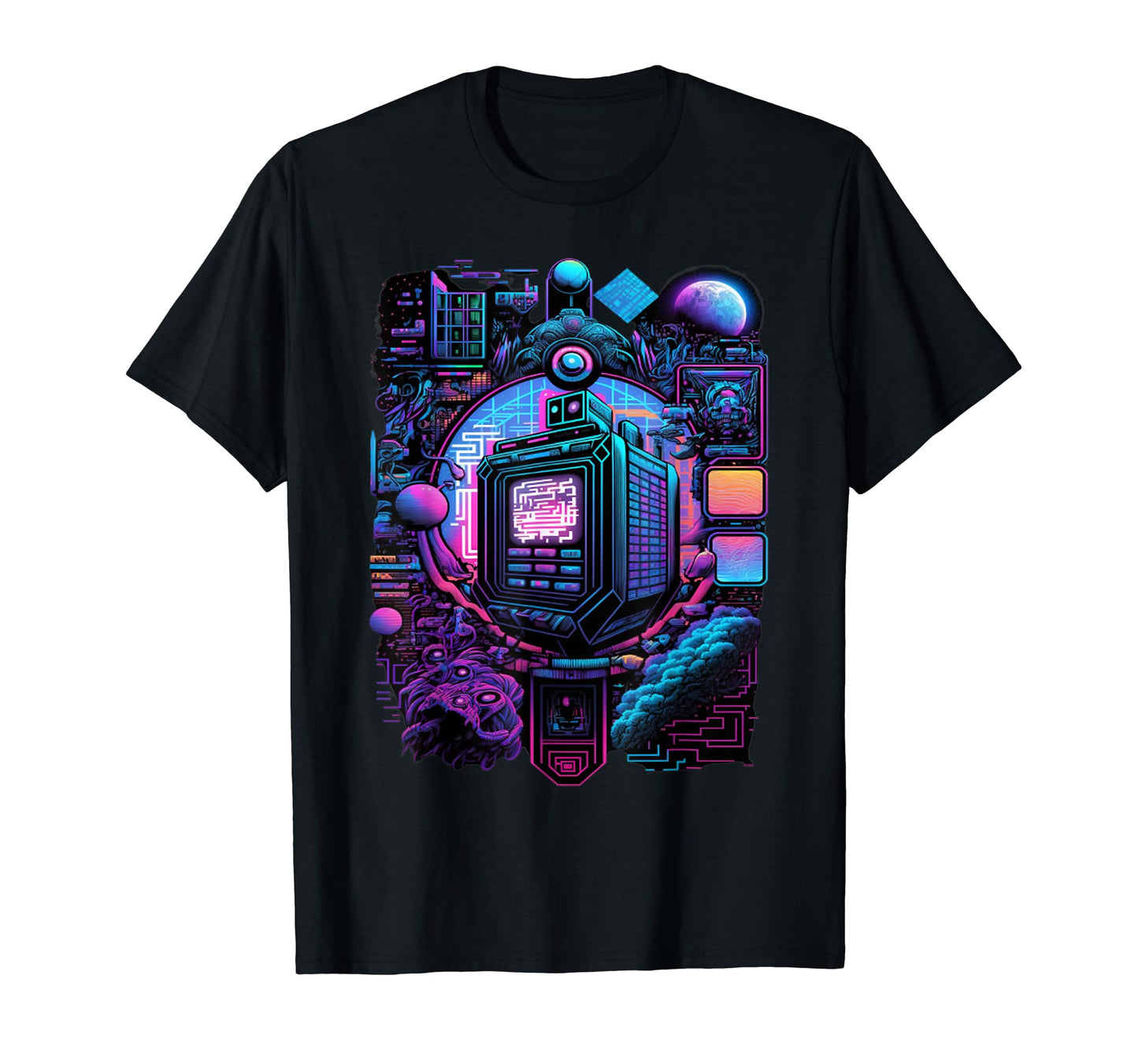 Vaporwave Aesthetic Psychedelic T-Shirt - Fun Novelty Design Men Women - T-Shirt, Sweatshirt, Hoodie