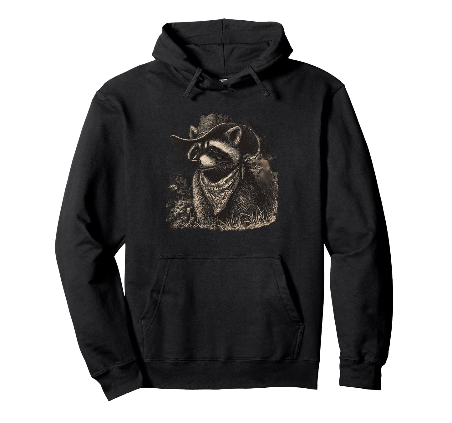 Raccoon Cowboy Trash Panda Hoodie - Casual Everyday Wear for Adults - T-Shirt, Sweatshirt, Hoodie