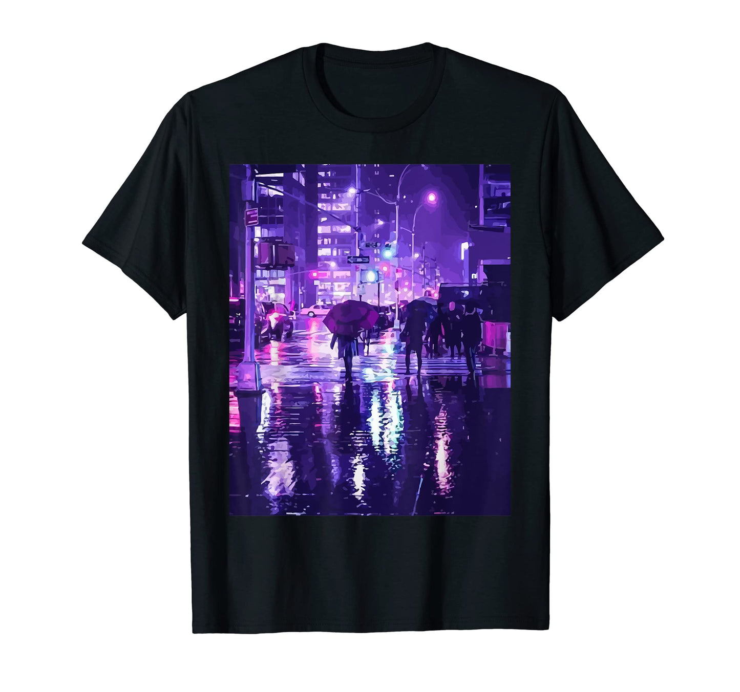 Digital Cityscape Vaporwave Aesthetic T-Shirt - Streetwear Style Men Women - T-Shirt, Sweatshirt, Hoodie