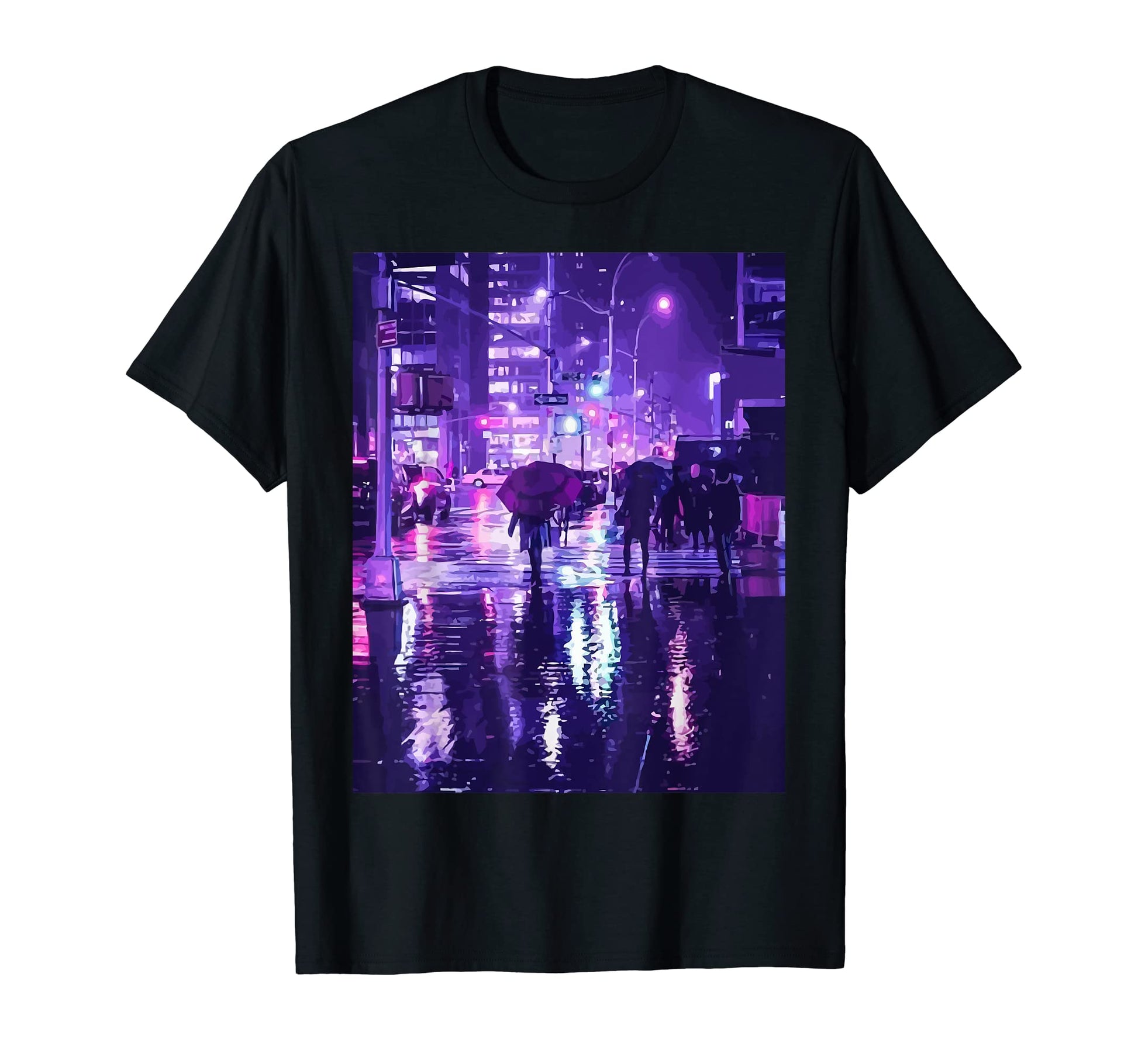 Digital Cityscape Vaporwave Aesthetic T-Shirt - Streetwear Style Men Women - T-Shirt, Sweatshirt, Hoodie