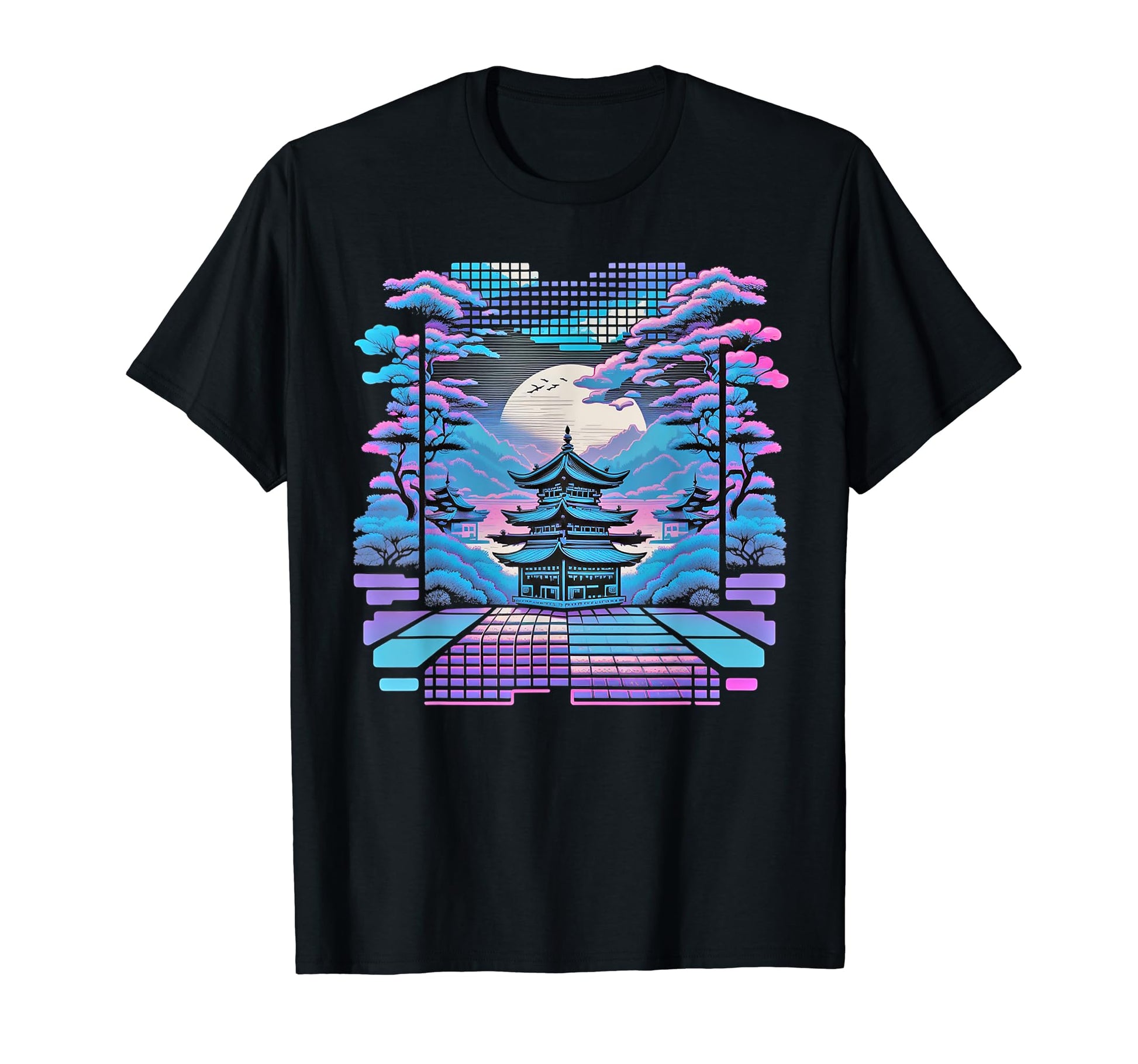Futuristic Japan City Aesthetic T-Shirt - Custom Art Print Men Women - T-Shirt, Sweatshirt, Hoodie
