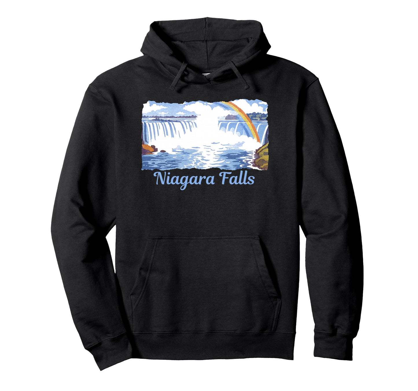 Niagara Falls Waterfall Rainbow Hoodie - Unique Graphic for Adults - T-Shirt, Sweatshirt, Hoodie
