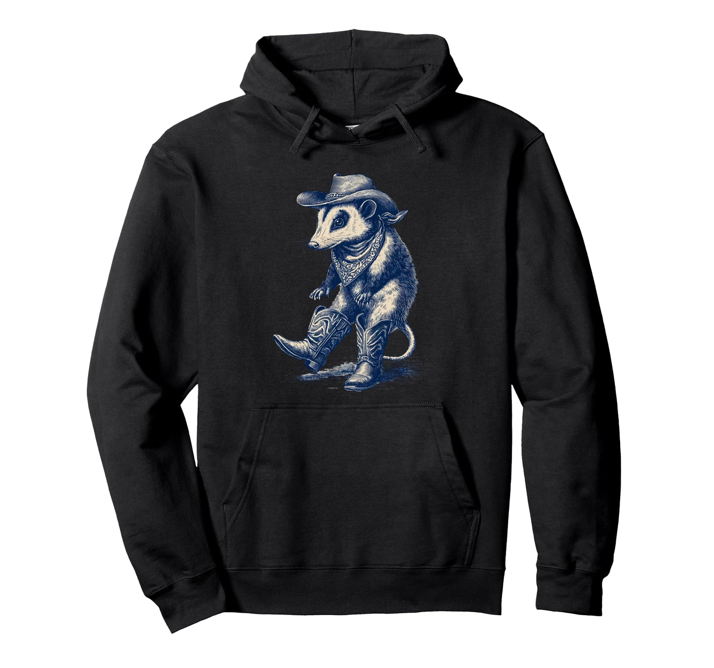 Opossum Cowboy Rodeo Cowgirl Hoodie - Fun Novelty Design for Adults - T-Shirt, Sweatshirt, Hoodie
