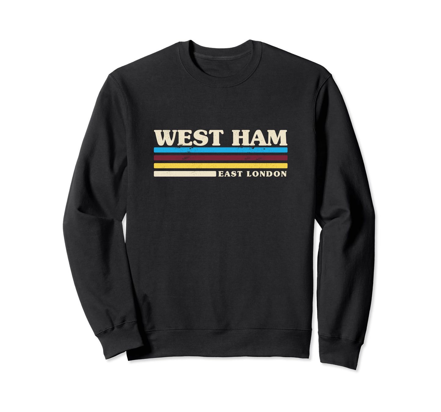 Stripe West Ham Sweatshirt - Novelty Apparel Unisex - T-Shirt, Sweatshirt, Hoodie