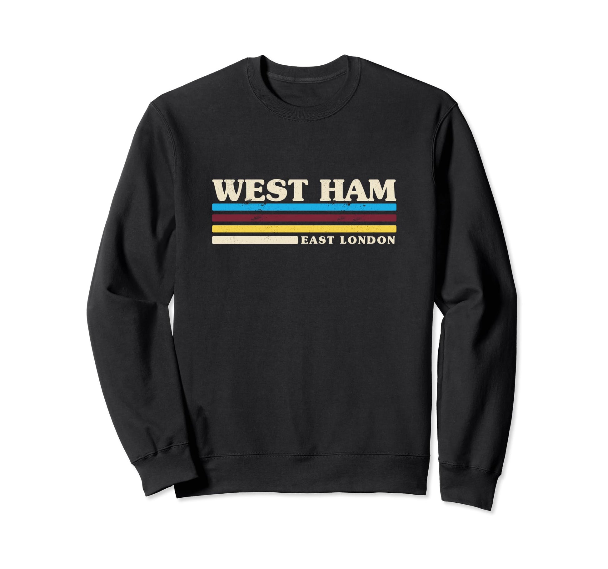 Stripe West Ham Sweatshirt - Novelty Apparel Unisex - T-Shirt, Sweatshirt, Hoodie