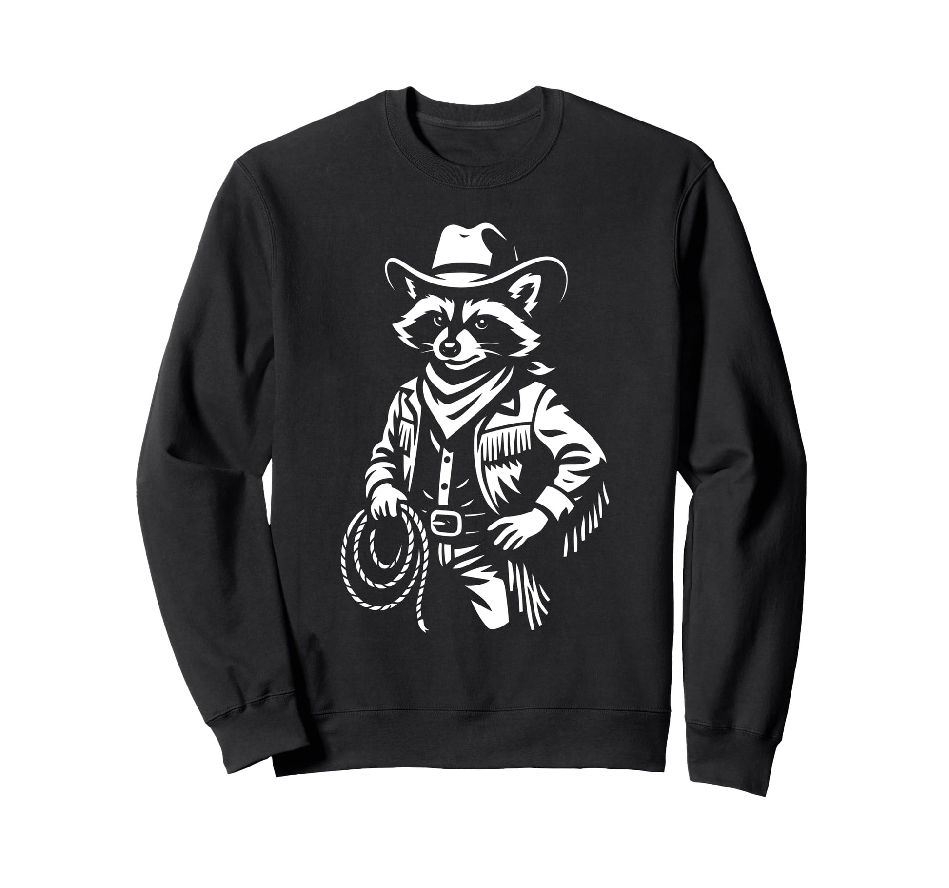 Raccoon Cowboy Cowgirl Western Sweatshirt - Novelty Apparel for Adults - T-Shirt, Sweatshirt, Hoodie