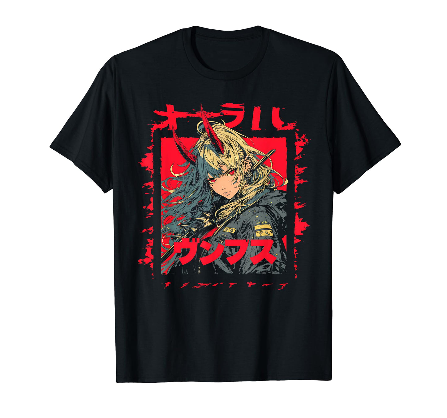 Goth Grunge Demon Anime Waifu Horror T-Shirt - Trendy Graphic for Adults - T-Shirt, Sweatshirt, Hoodie