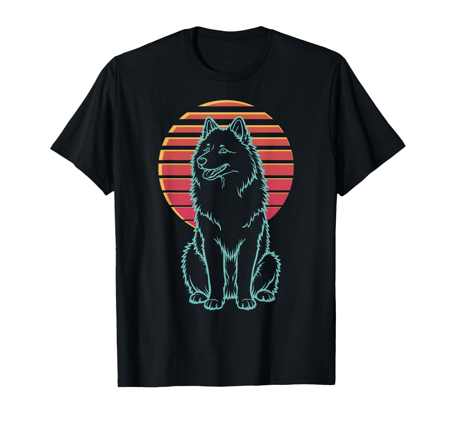 Samoyed Lover Dog Owner Synthwave 80S T-Shirt - Aesthetic Graphic Men Women - T-Shirt, Sweatshirt, Hoodie