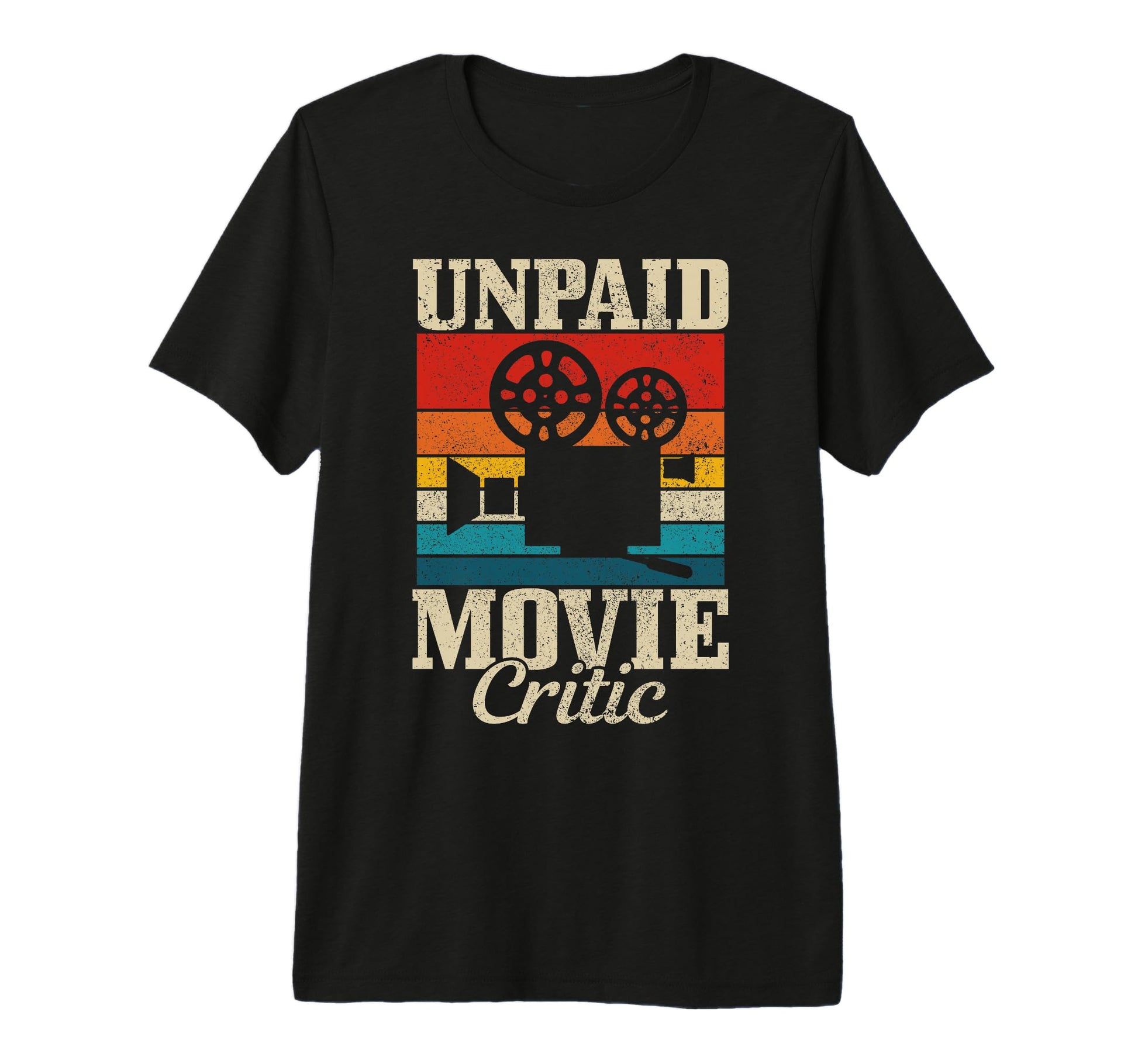 Unpaid Movie Critic Film Camera T-Shirt - Trendy Graphic for Adults - T-Shirt, Sweatshirt, Hoodie