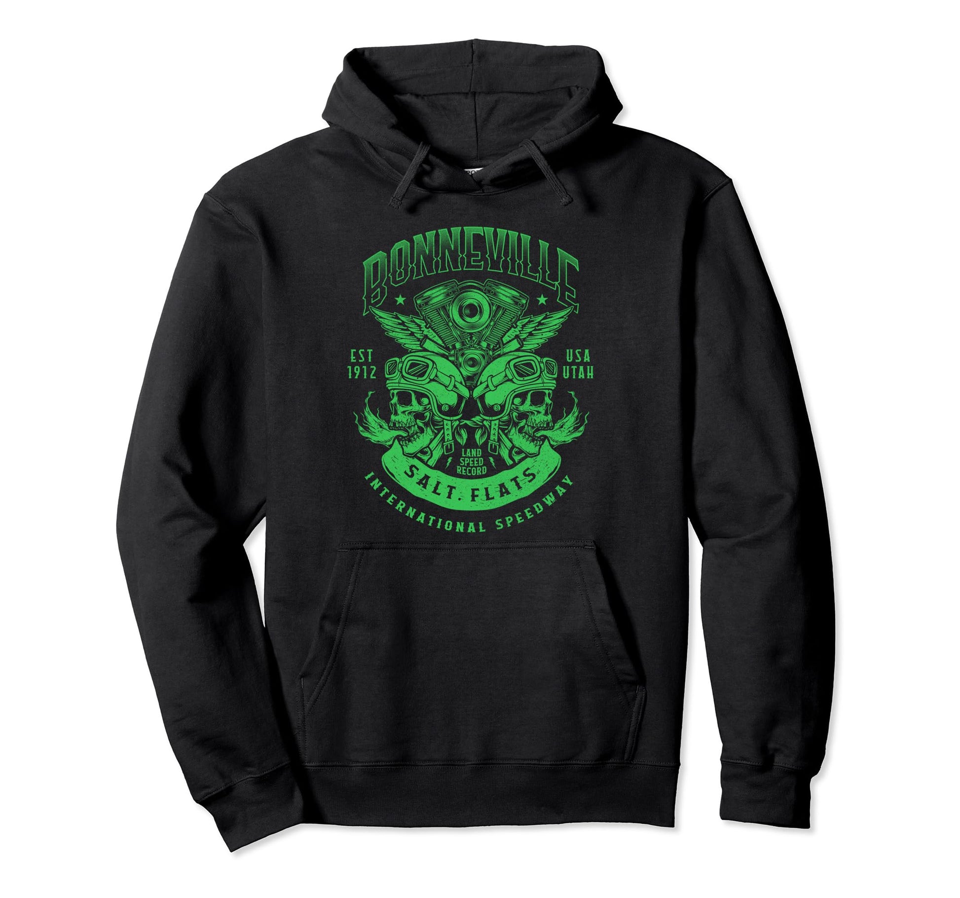 Bonneville Salt Flats Motorcycle Racing Hoodie - Trendy Graphic Unisex - T-Shirt, Sweatshirt, Hoodie