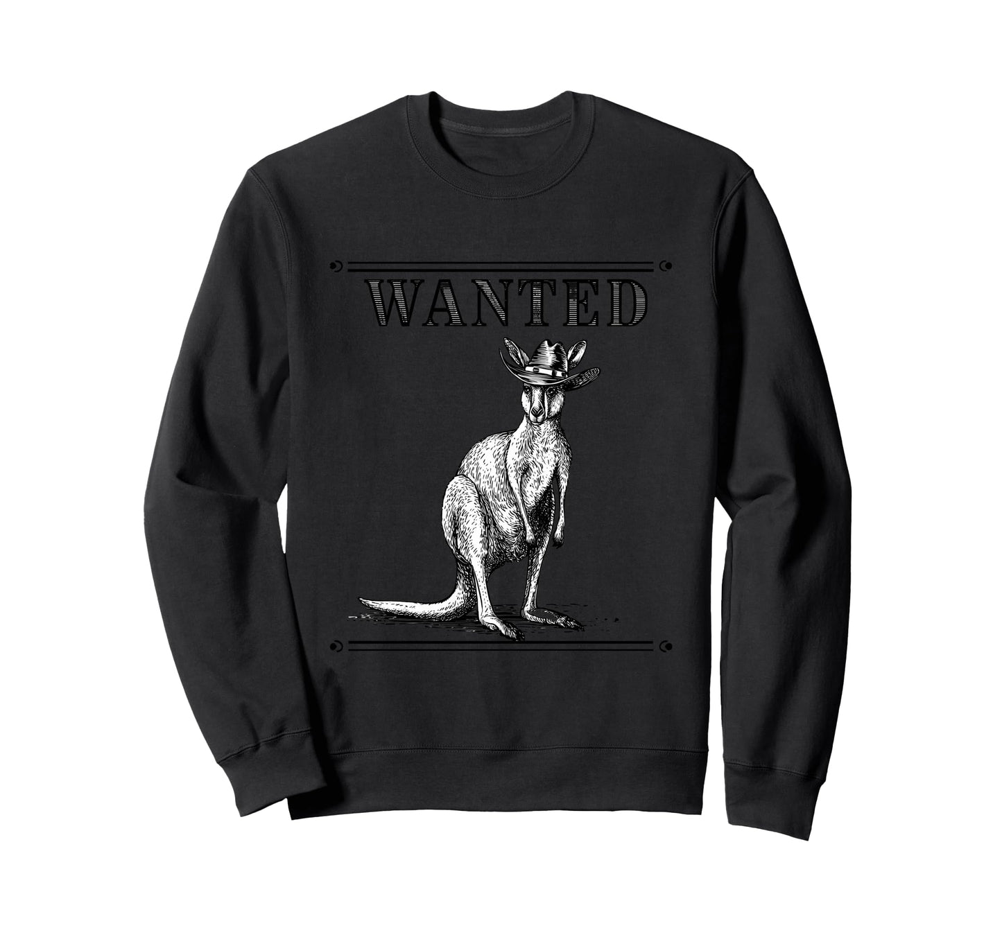 Kangaroo Cowboy Rodeo Australia Sweatshirt - Minimalist Print Men Women - T-Shirt, Sweatshirt, Hoodie