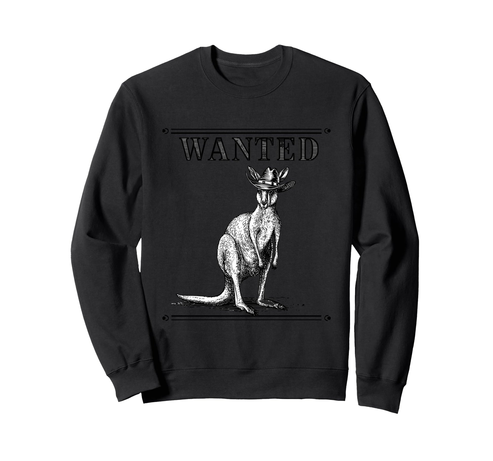 Kangaroo Cowboy Rodeo Australia Sweatshirt - Minimalist Print Men Women - T-Shirt, Sweatshirt, Hoodie